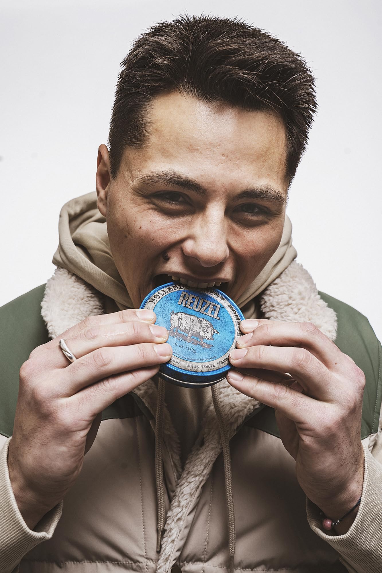 Reuzel Blue Pomade, Strong Hold, Water Soluble, 4 Oz.