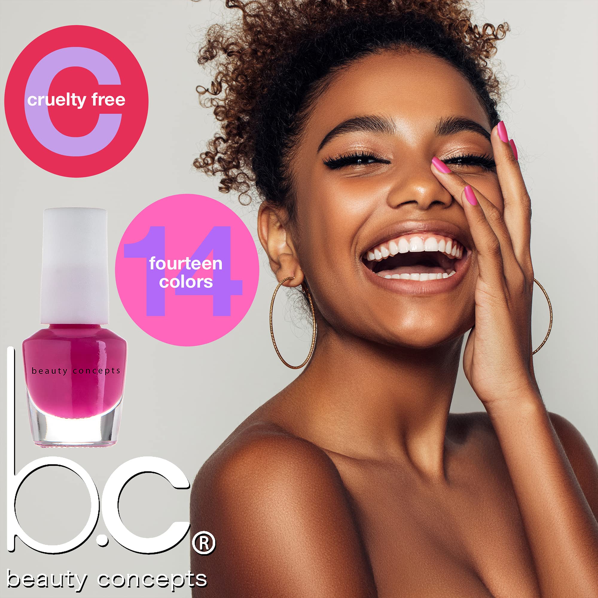 Beauty Concepts Nail Polish Set - 14 Mini Nail Polish Colors, Polish Kit For Fingernails And Toenails