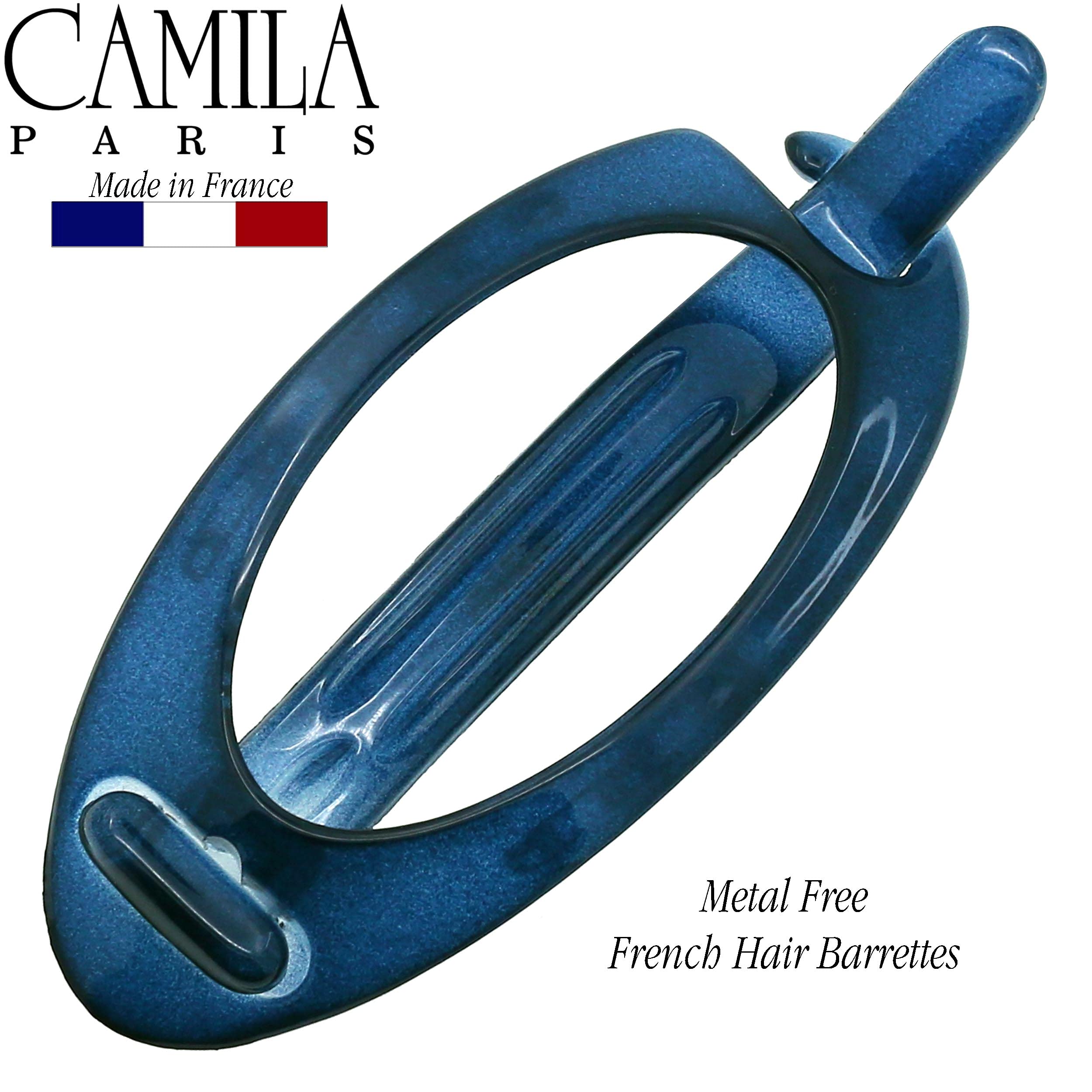 Camila Paris Cp3116 French Hair Barrette Clip, Flexible Ponytail Holder No Metal Parts, Strong Hold Grip Hair Clips For Women, N