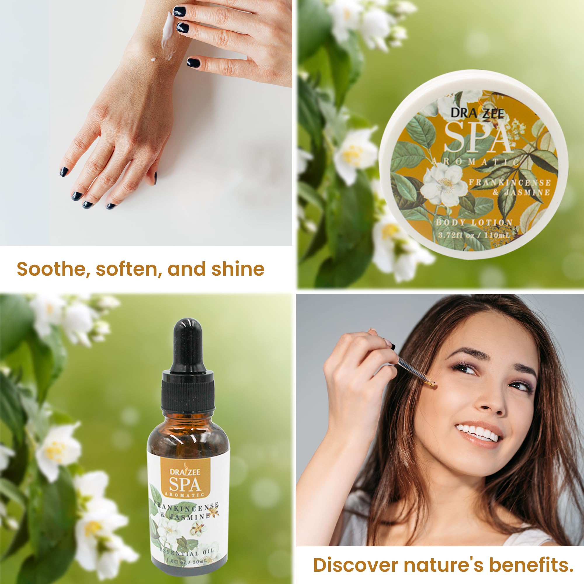 Gifts For Mom - Spa Basket For Women 9 Pcs Frankincense & Jasmine Scented Relaxation Set Includes Bath And Body Lotion & Butter,