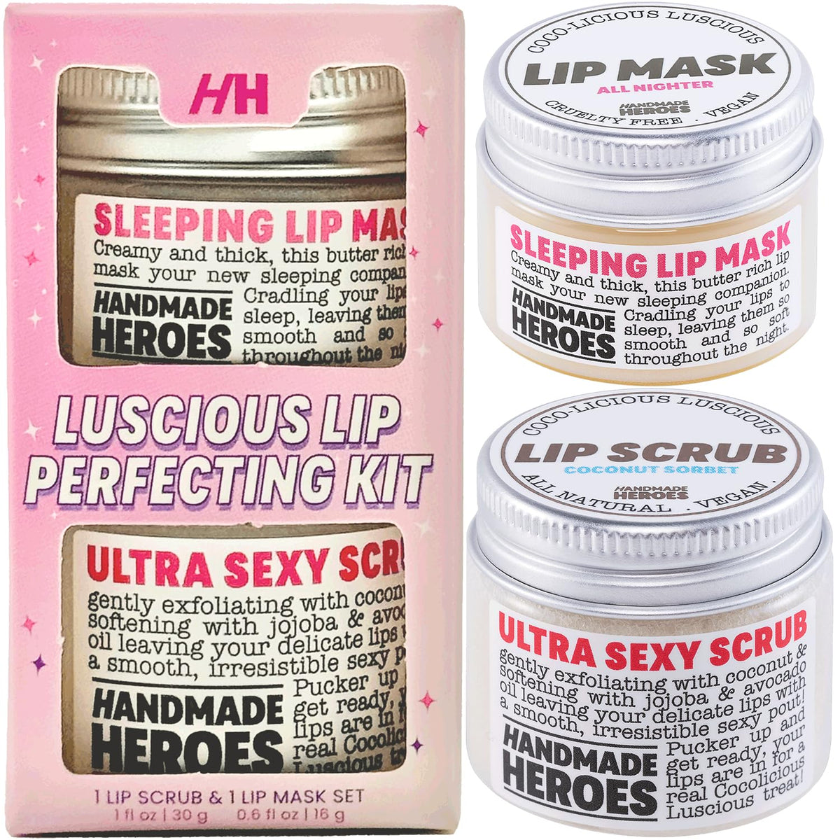100% Natural Lip Scrub, Vegan Conditioning Coconut Lip Exfoliator, Gentle Exfoliant, Sugar Lip Polish and Lip Exfoliator Scrubbe
