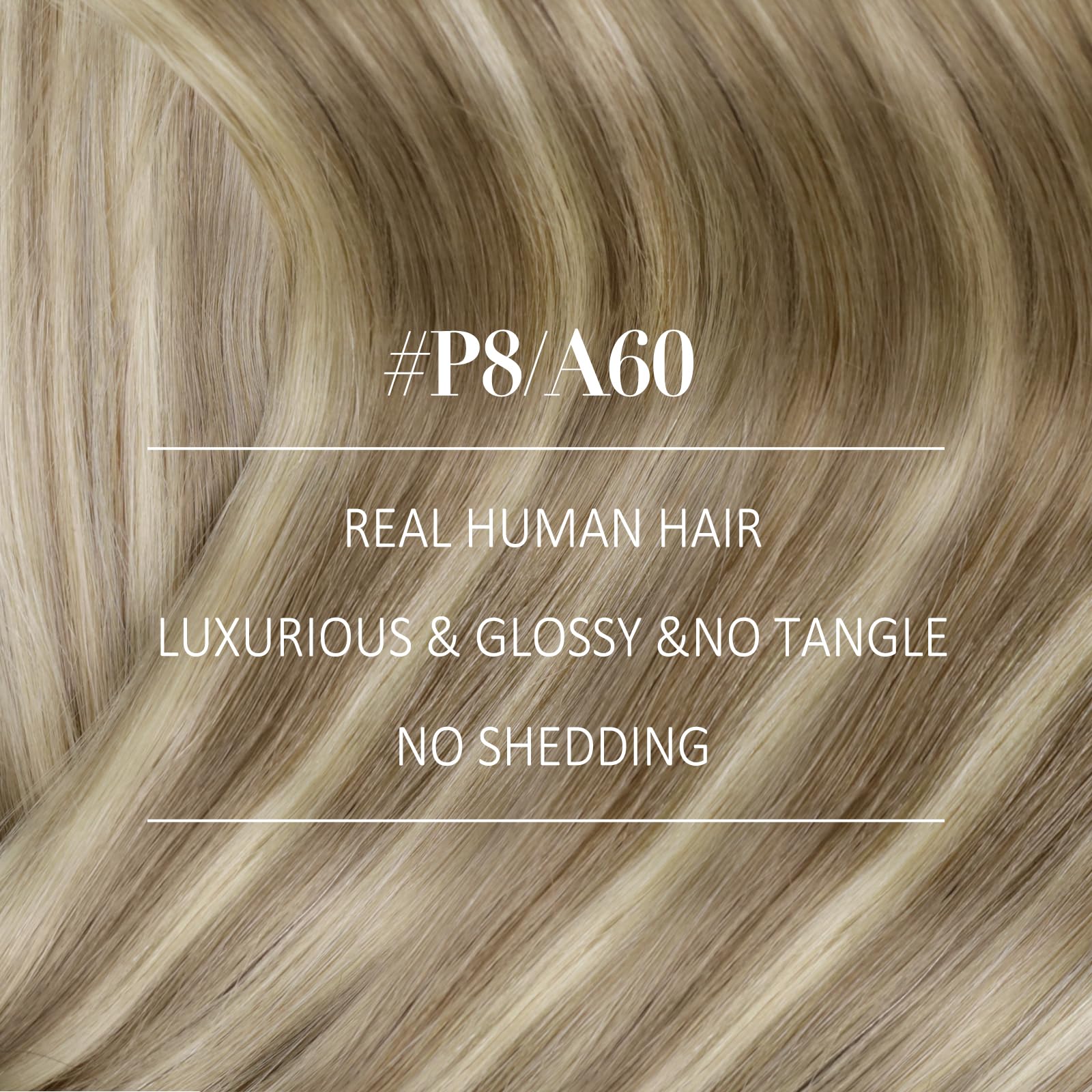 YoungSee Sew in Hair Extensions Highlight Human Hair Extensions Sew in Light Brown with Blonde Highlight Smooth Hair Extensions