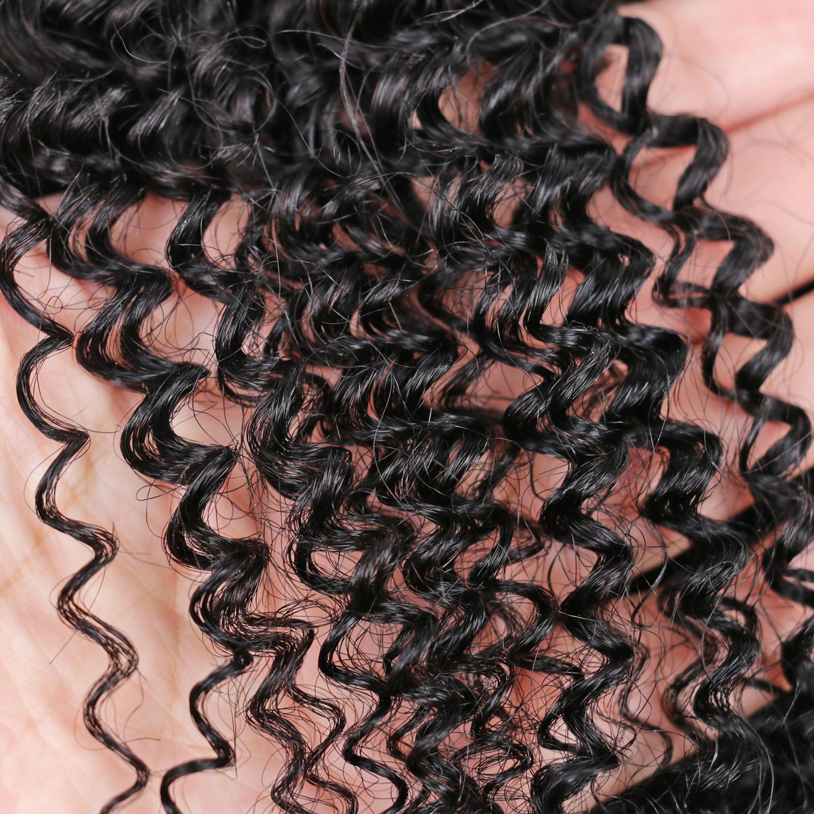 100% Unprocessed Afro Curly Human Hair Bundles 10A Brazilian Virgin Human Hair 2 Bundles 18 20 Inch Curly Weave Hair Extensions