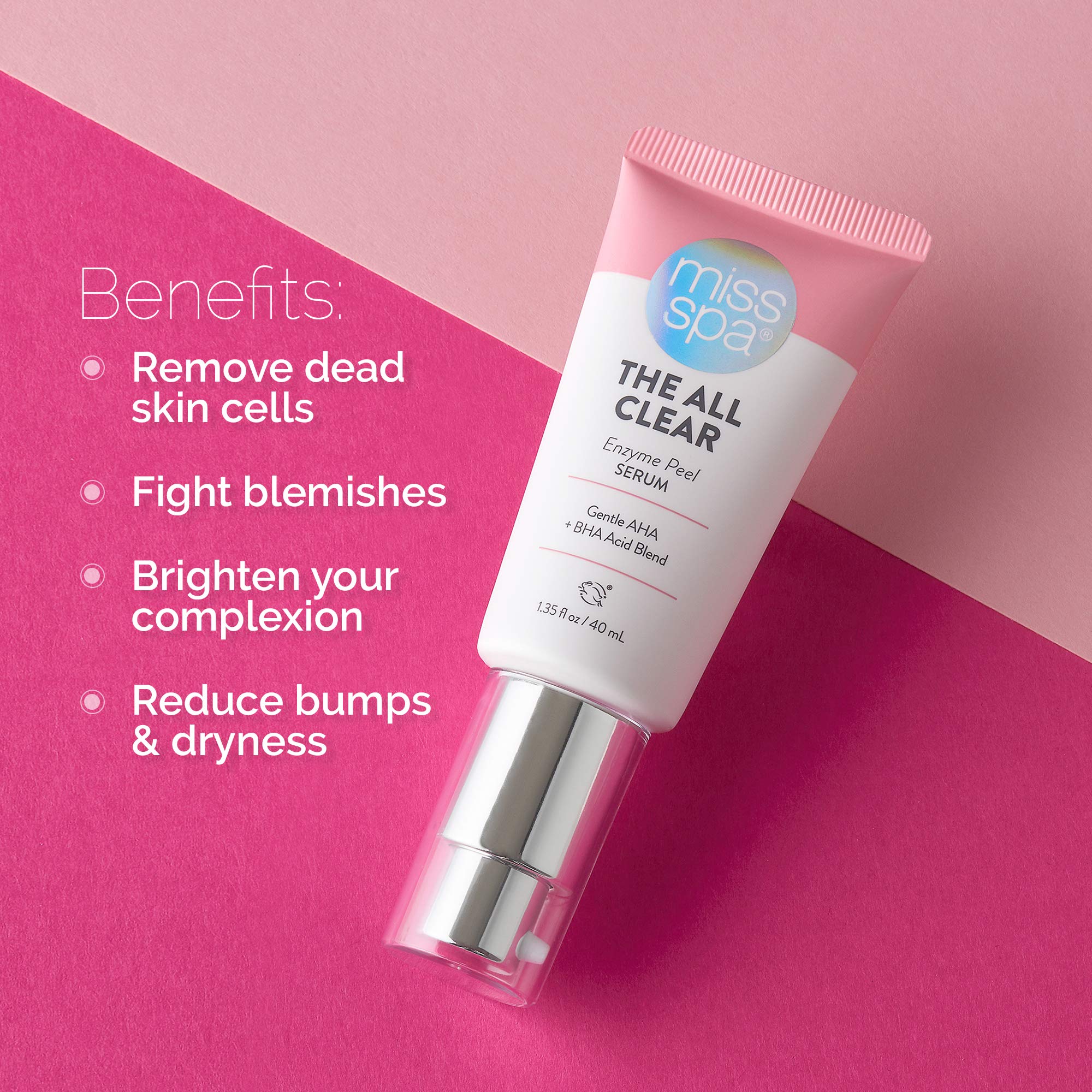 Miss Spa Enzyme Peel Face Serum for Women, Exfoliating Hydroxy Acid Serum, Brightening Face Serum, Help Fight Blemishes, Skin Ca