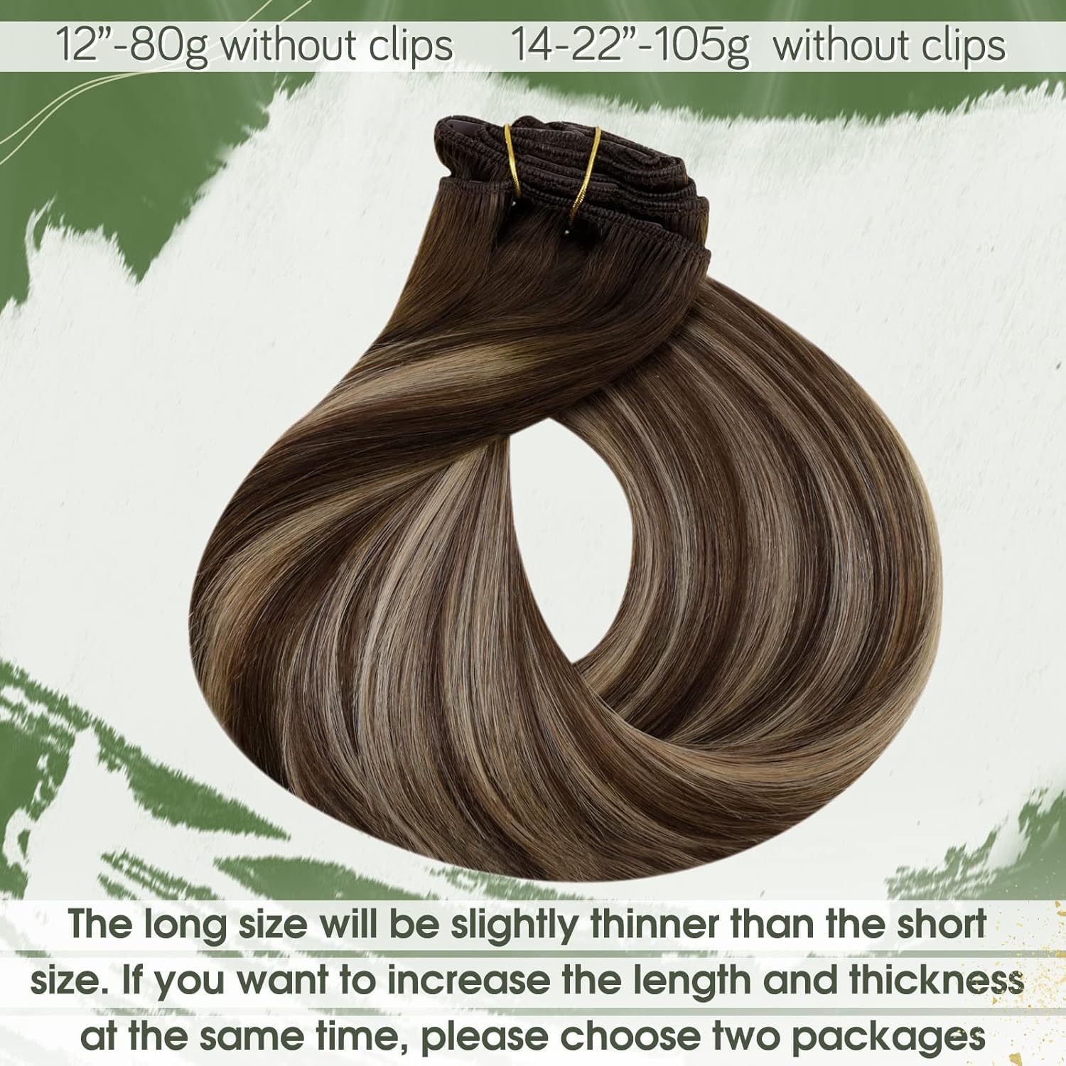 Hetto Balayage Brown Hair Extensions Clip In Human Hair Dark Brown To Caramel Blonde And Brown Human Hair Clip In Extensions 20