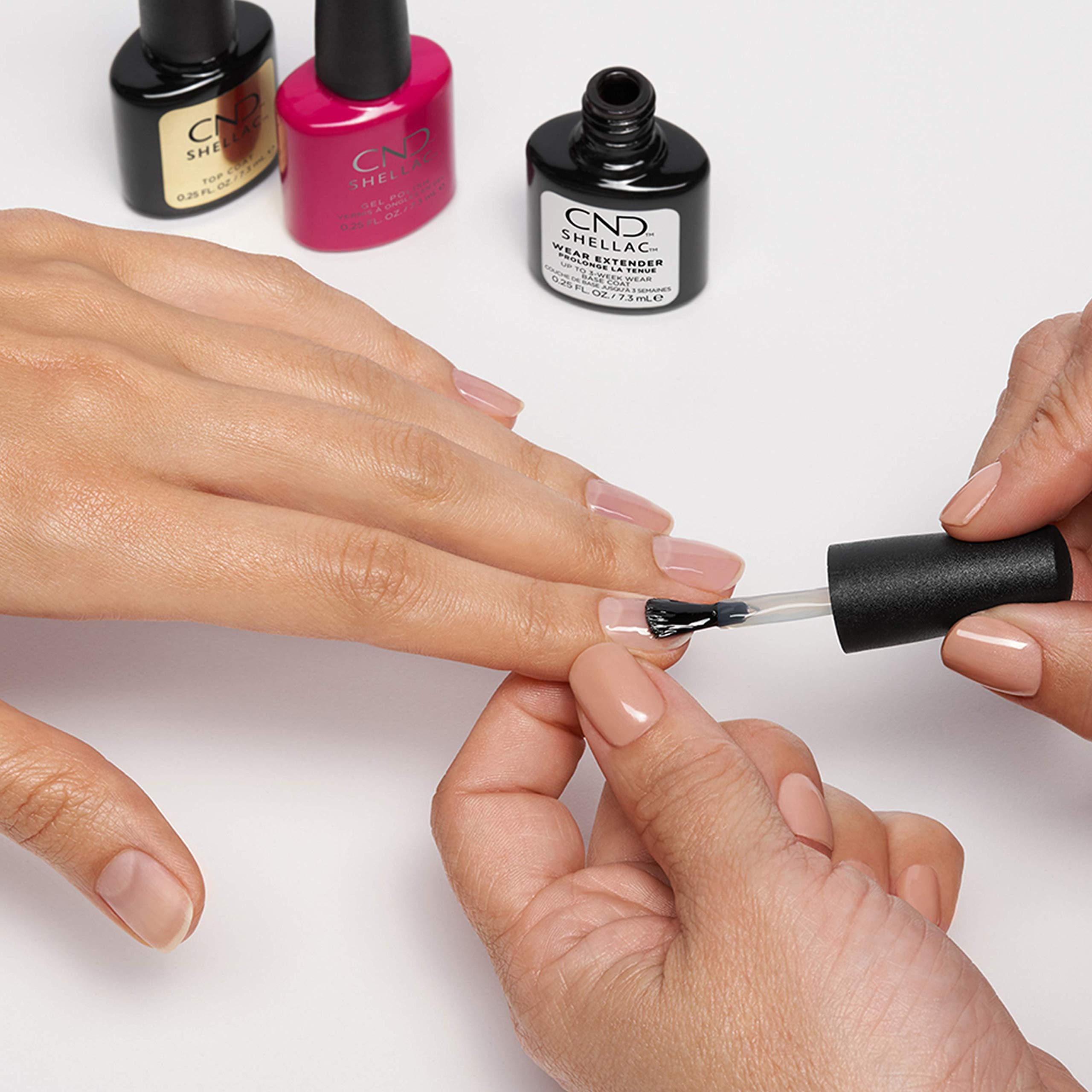Cnd Shellac Gel Nail Polish Wear Extended Base Coat, First Step Adhesive Layer For Longwear Nailpaints With No Nail Damage, 0.25