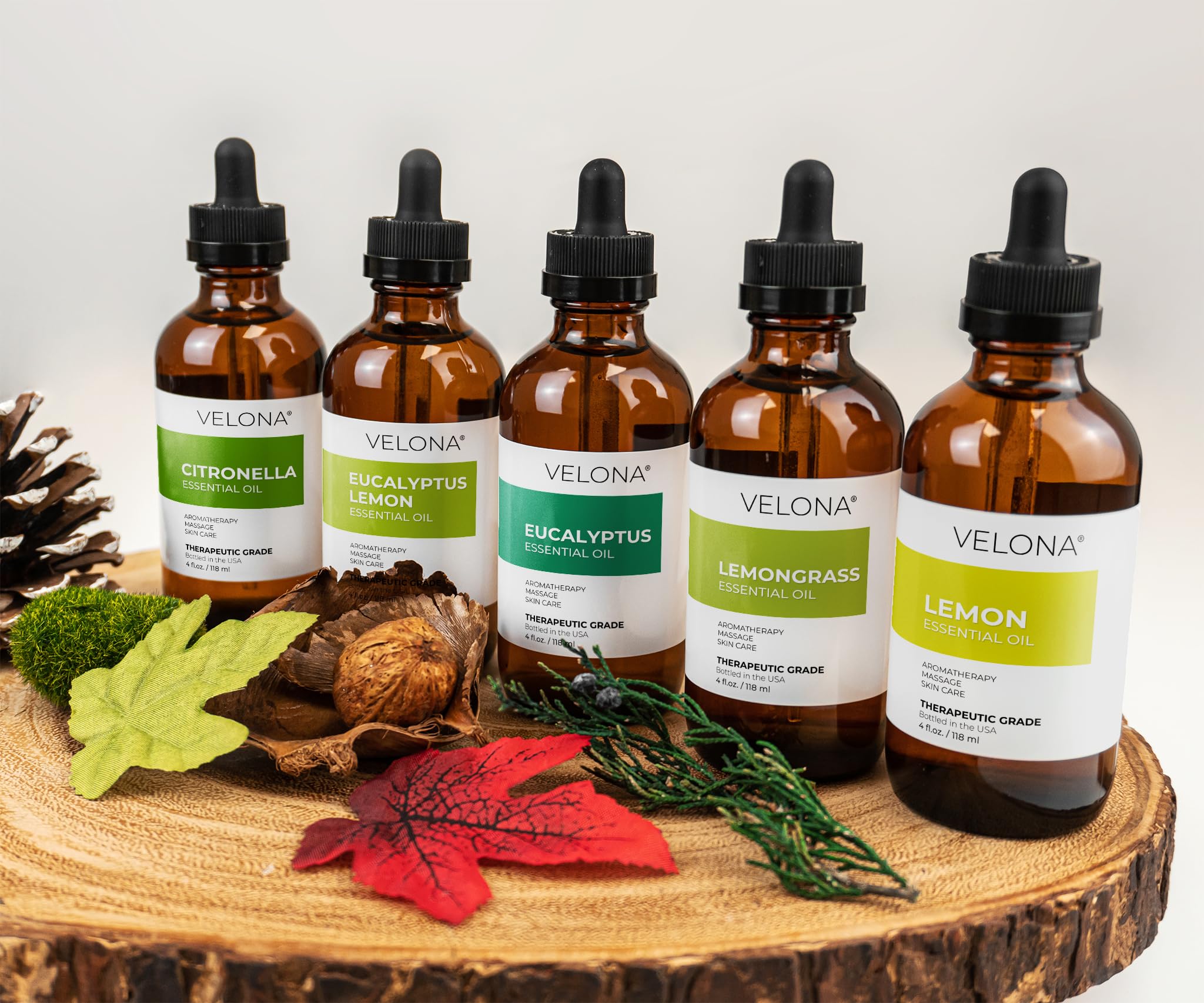 Lemongrass Essential Oil By Velona - 4 Oz | Therapeutic Grade 100% Pure And Natural | For Aromatherapy Diffuser, Massage, Skinca
