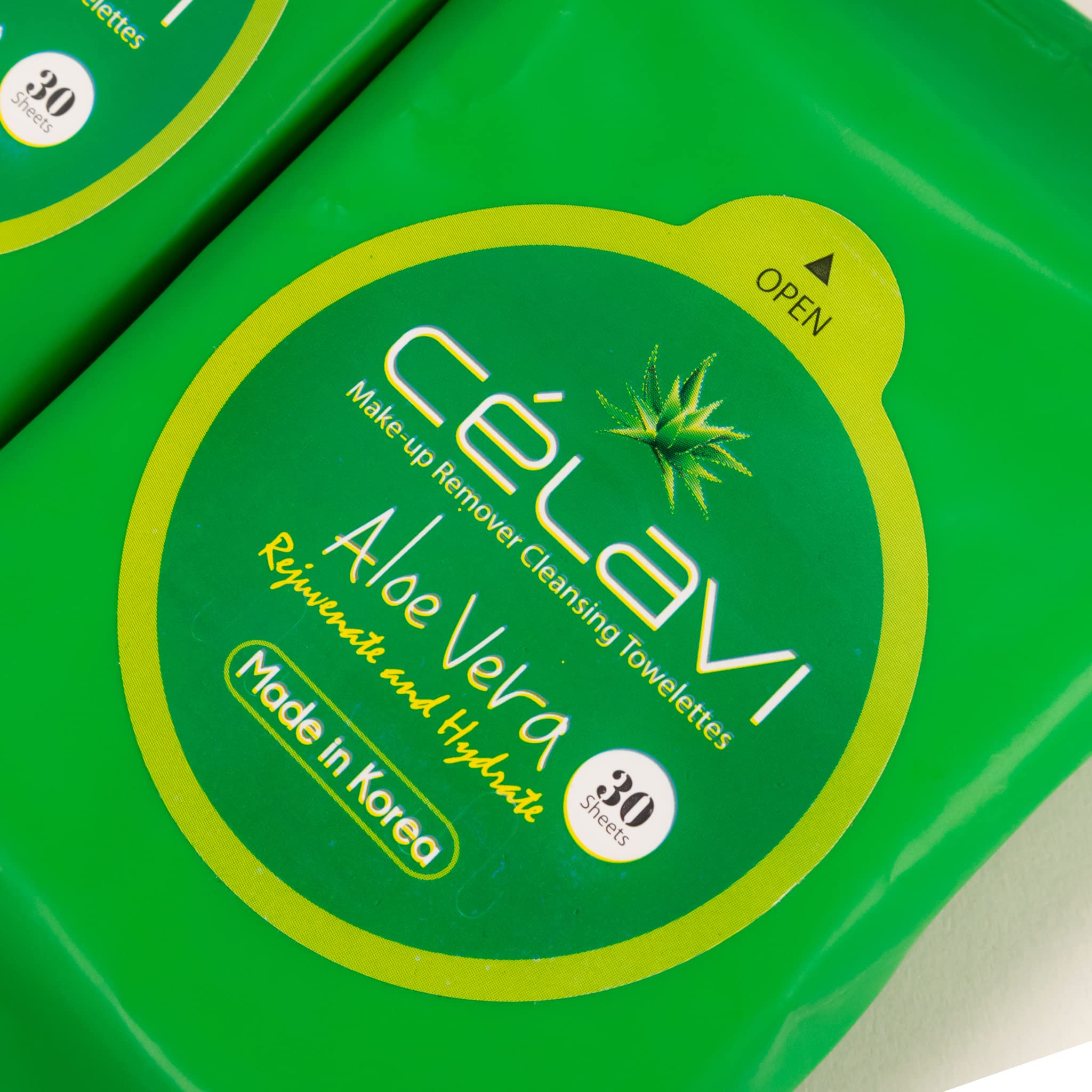 Celavi Makeup Remover Cleansing Wipes Removing Towelettes 2 Packs - 60 Sheets (Cucumber)
