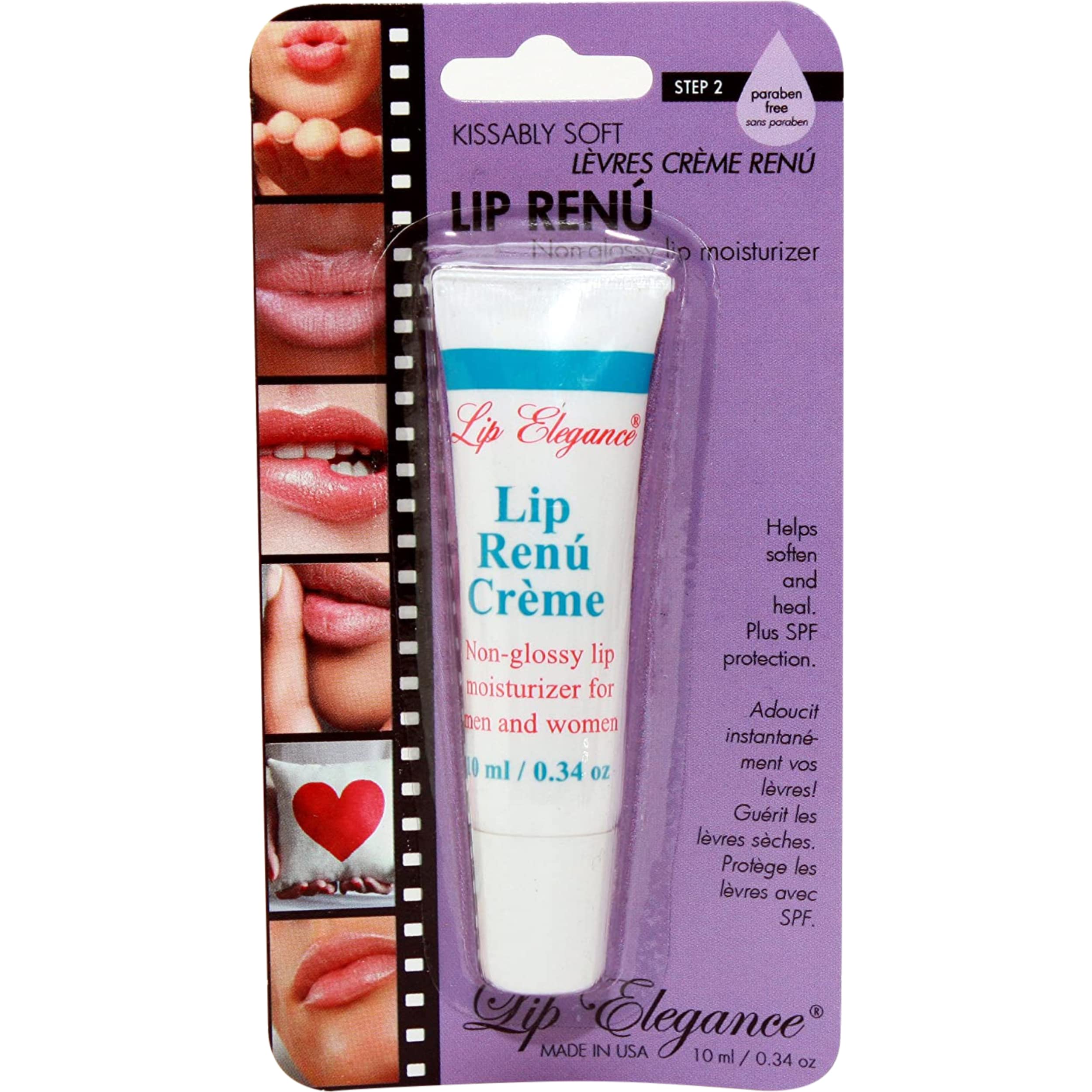 Lip Elegance Lip Renu Cream - Deep Nourishment Lip Moisturizer - Non-Glossy Lip Cream for Men and Women - SPF-6 Support for Lip 