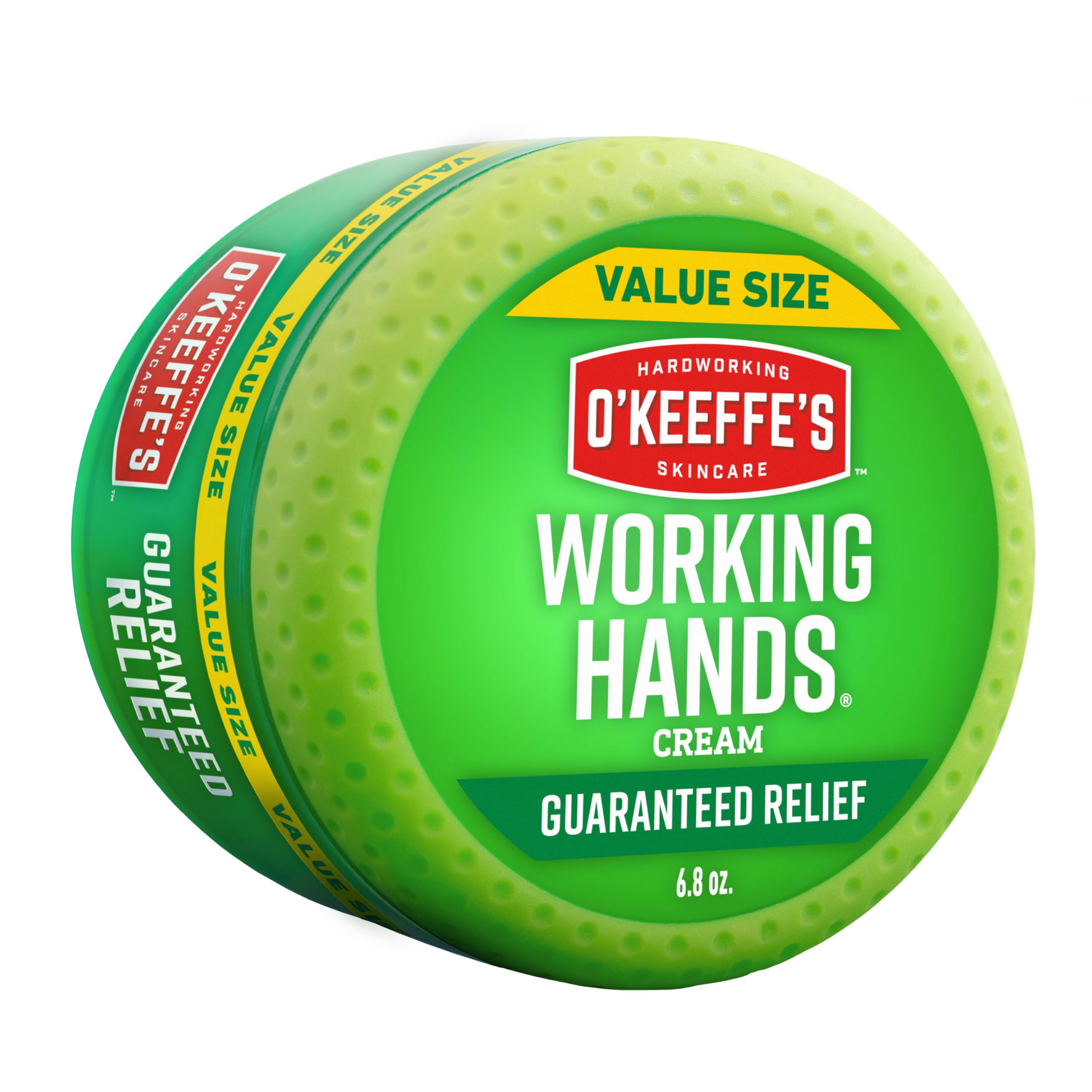 O'Keeffe's Working Hands Hand Cream, 6.8 oz Jar - Repairing Skincare for Cracked Dry Hands, Plastic, 1 Pack