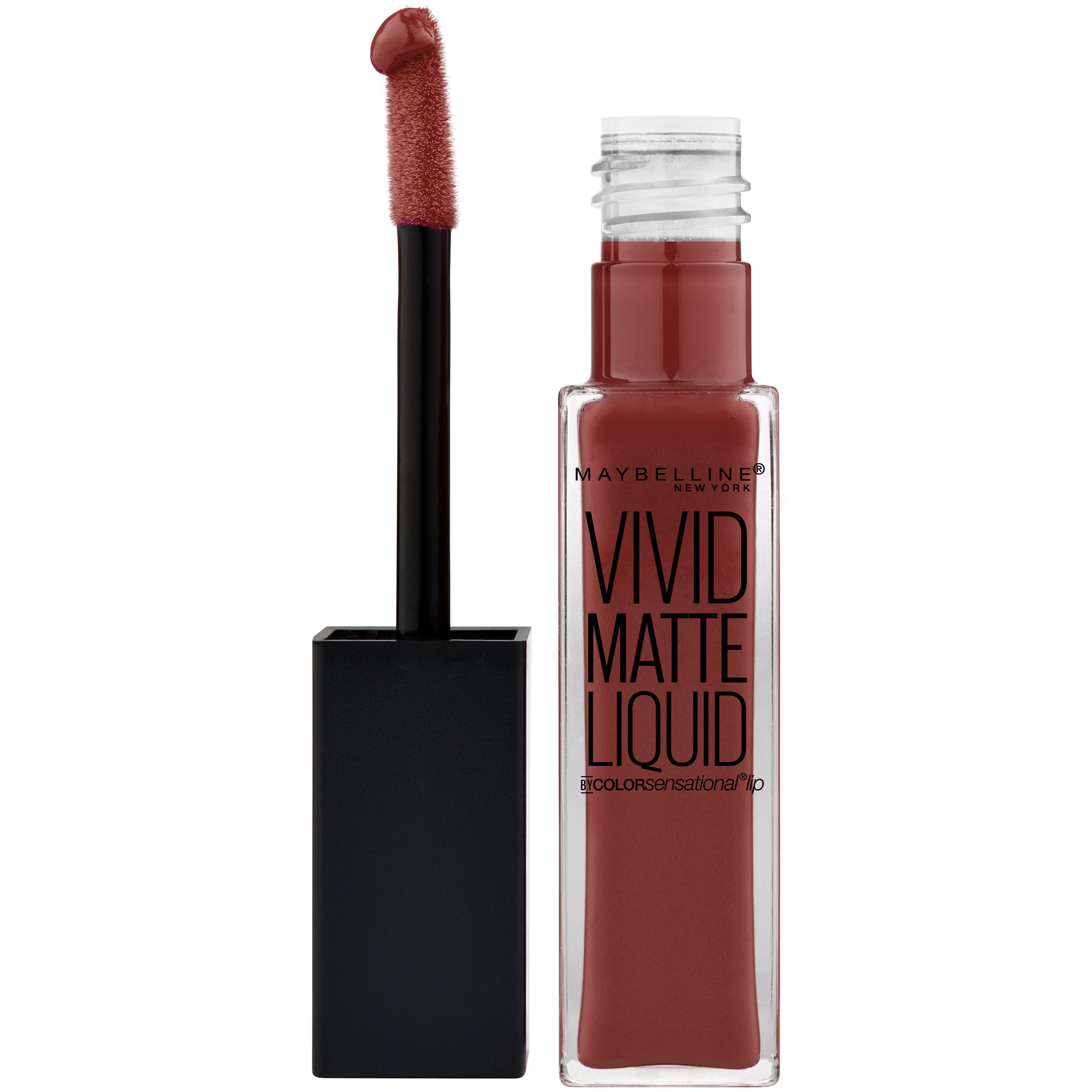 Maybelline Color Sensational Vivid Matte Liquid Lipstick, Coffee Buzz, 0.26 Fl. Oz.