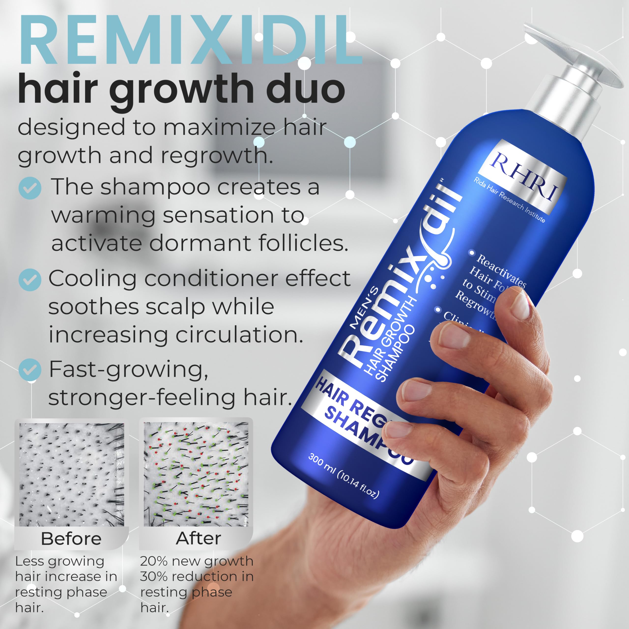 Hair Growth Shampoo & Conditioner Set For Men | Effective Hair Regrowth Treatment | Strengthening, Thickening & Soothing Formula