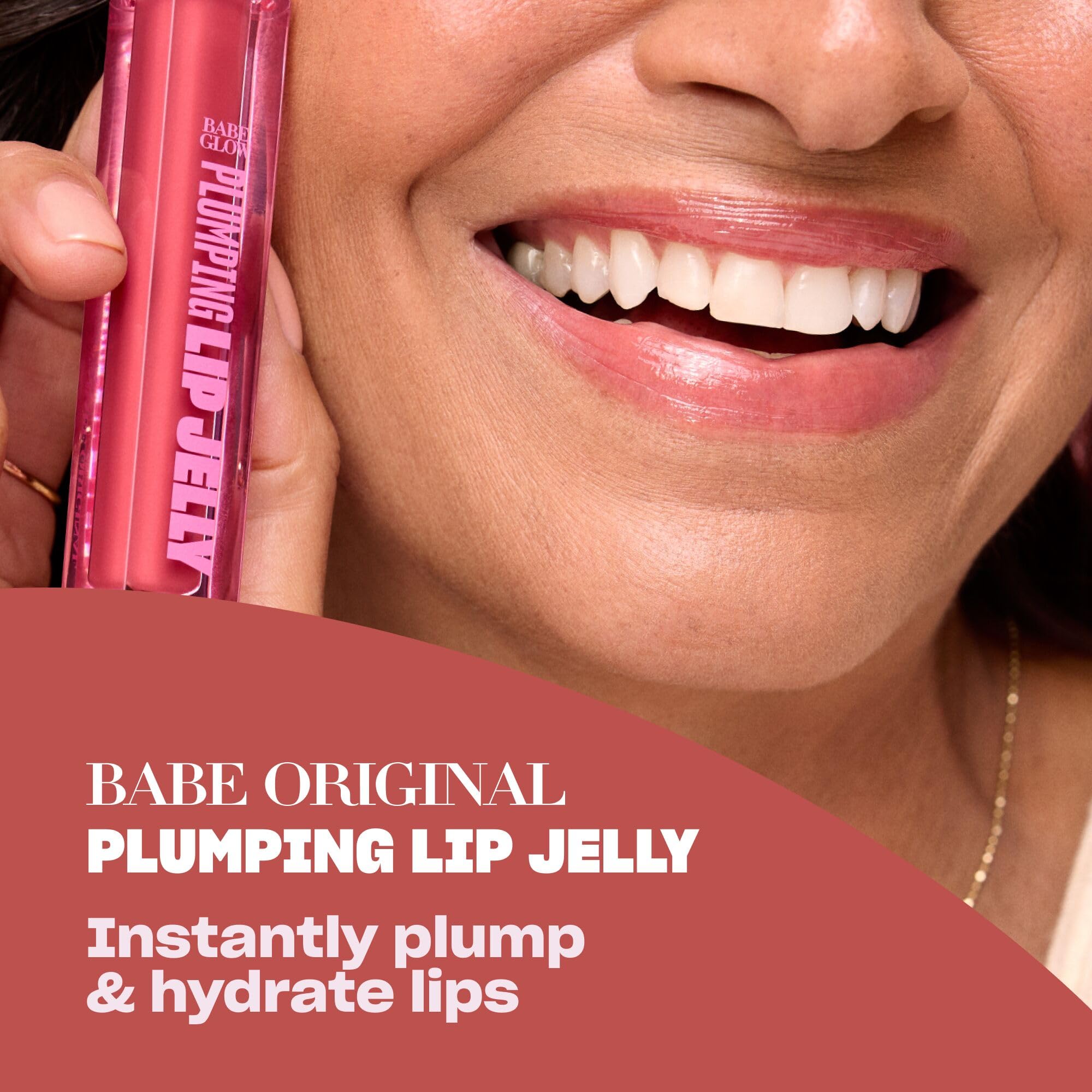 Babe Original Glow Plumping Lip Jelly For Thicker Lips - High Shine Lip Gloss For Moisturizing, Hydrating And Soothing Lips (Ros