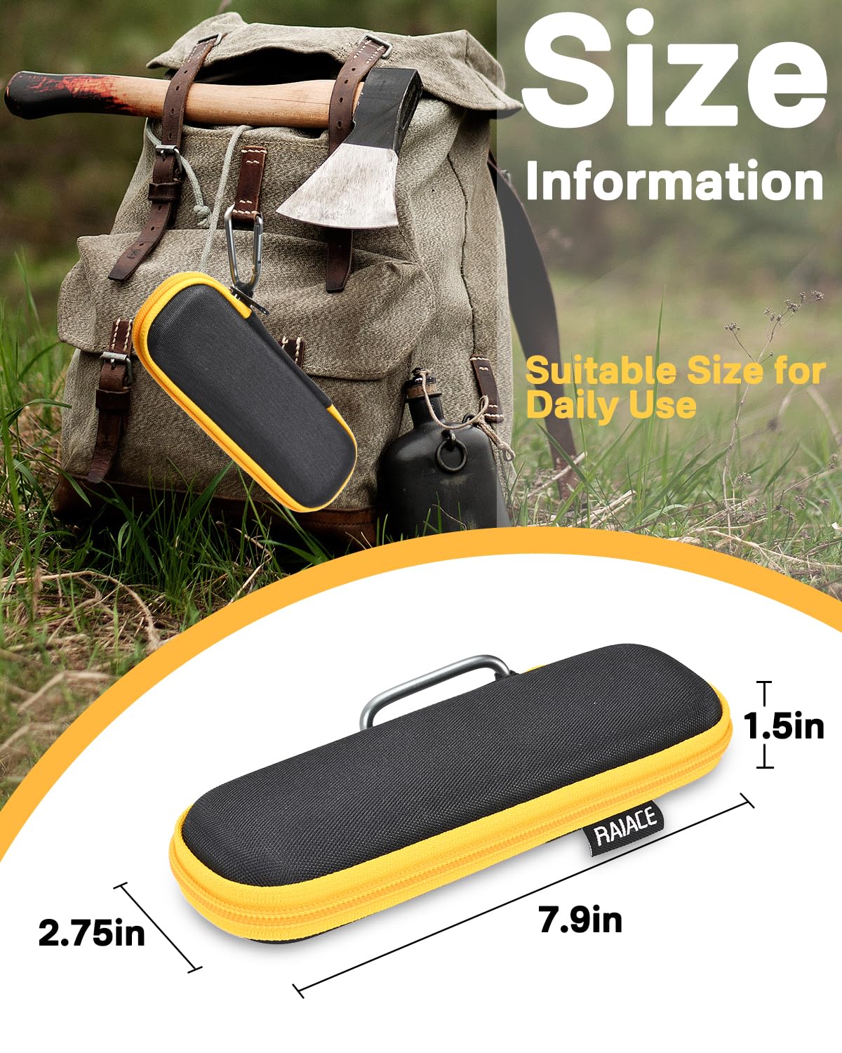 RAIACE Hard Travel Carrying Case for Work Sharp Guided Field Sharpener - Black