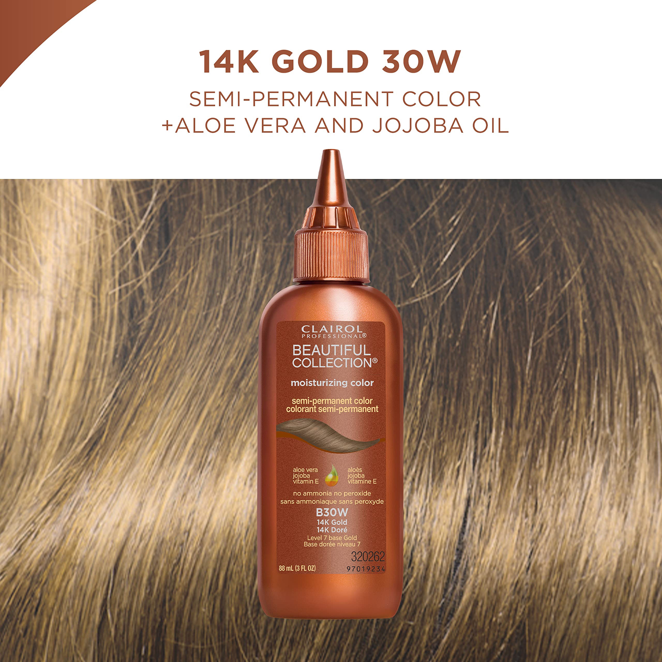 Clairol Professional Beautiful Collection Hair Color, 30w 14k Gold, 3 oz