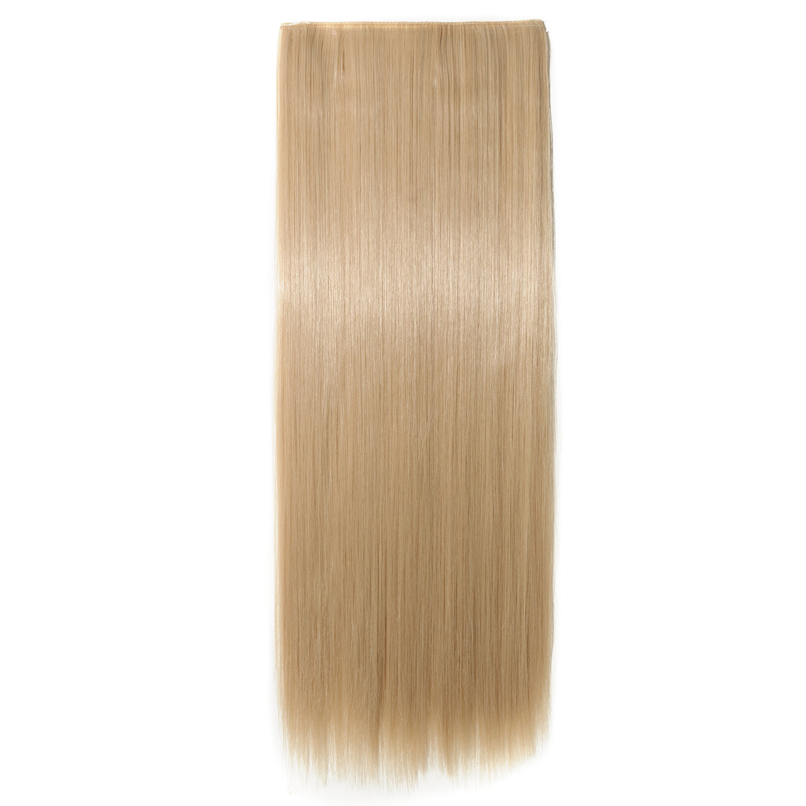 S-Noilite Elegant 30''(76Cm) Longest Straight Dark Blonde Mix Bleach Blonde 3/4 Full Head One Piece 5 Clips Clip In Hair Extensi