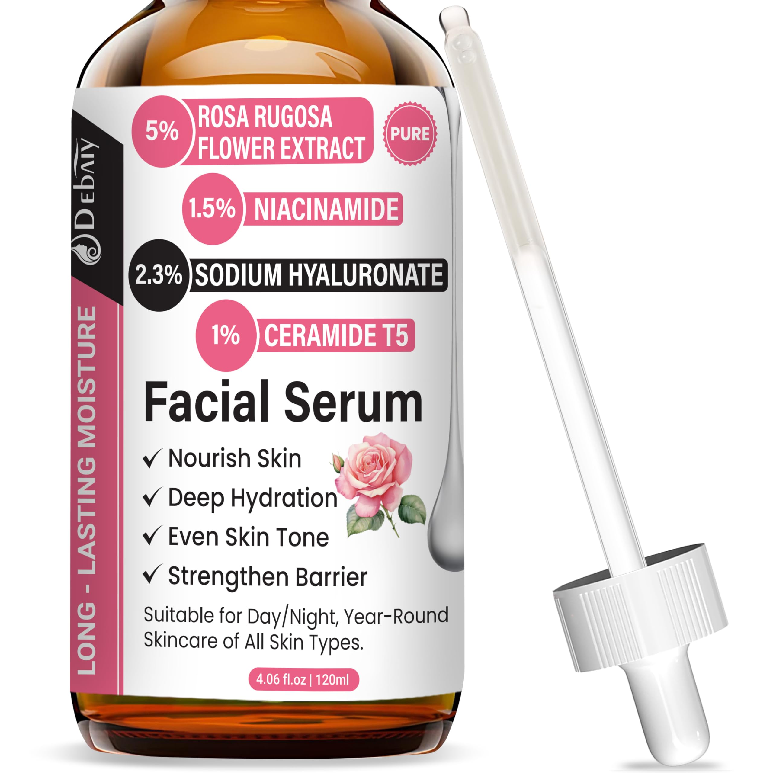 2.3% Hyaluronic Acid Facial Serum, Moisture & Barrier Block, 4.06 Fl Oz