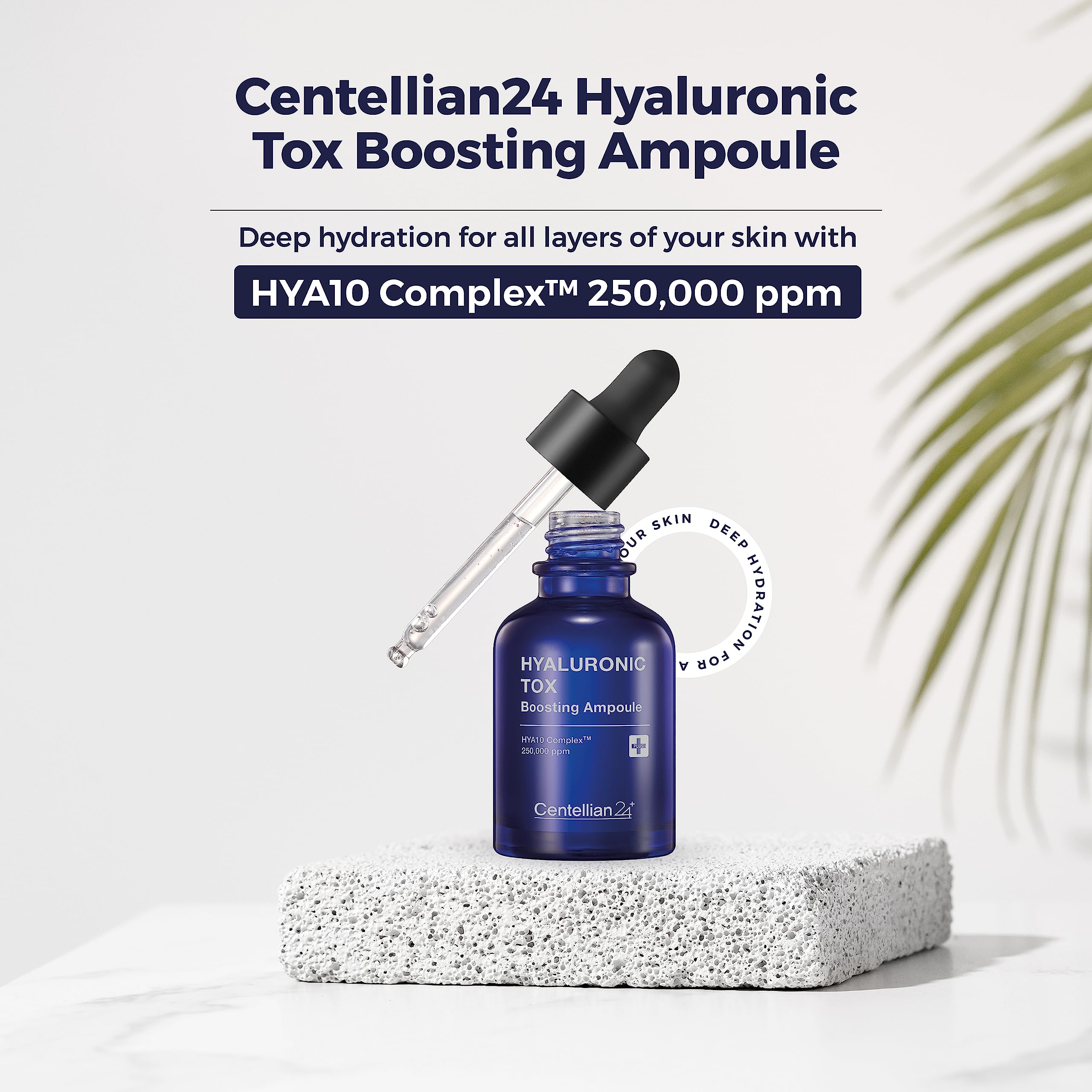 Centellian 24 Hyaluronic Tox Boosting Ampoule - Deep Moisturization & Hydration With Hyaluronic Acid 250,000 Ppm & Panthenol (1.