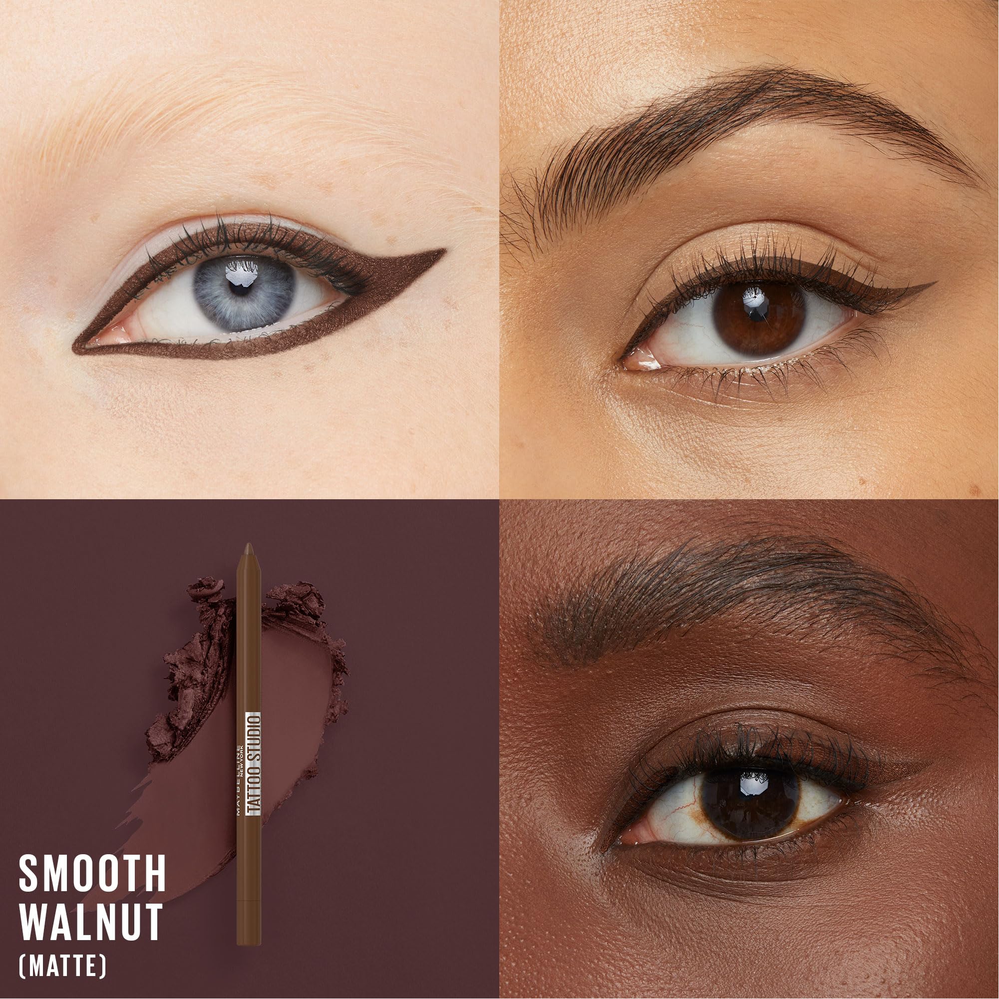 Maybelline Tattoostudio Long-Lasting Sharpenable Eyeliner Pencil, Glide On Smooth Gel Pigments With 36 Hour Wear, Waterproof, Sm
