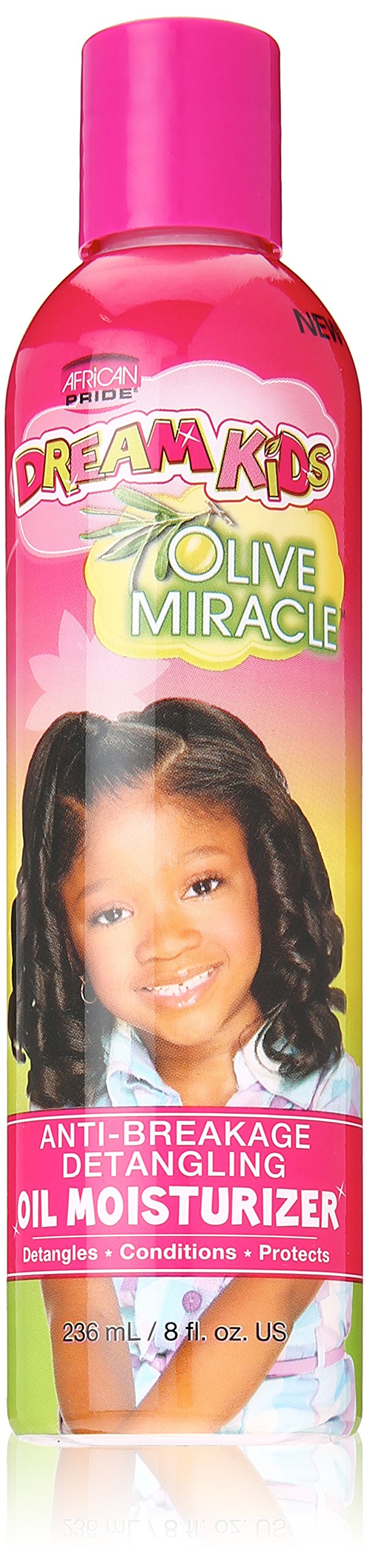 African Pride Dream Kids Olive Miracle Anti-Breakage Detangling Oil Moisturizer - Contains Olive Oil, Detangles & Reduces Hair B