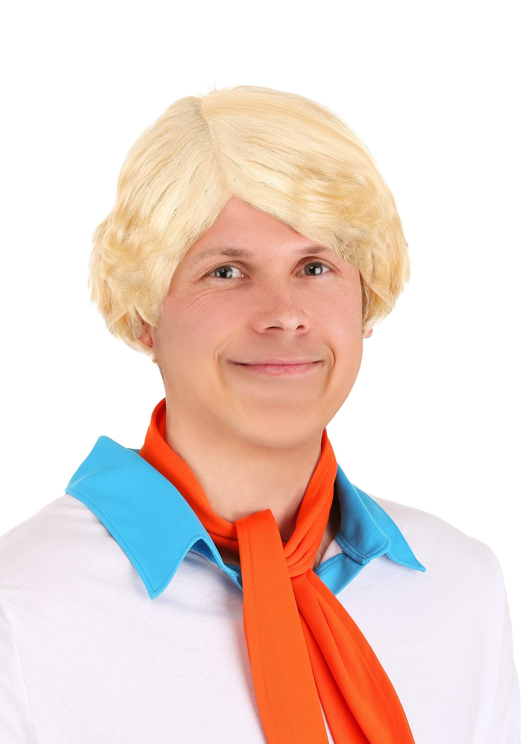 Fun Costumes Scooby Doo Fred Wig - Mens Standard Orange Wavy Wig