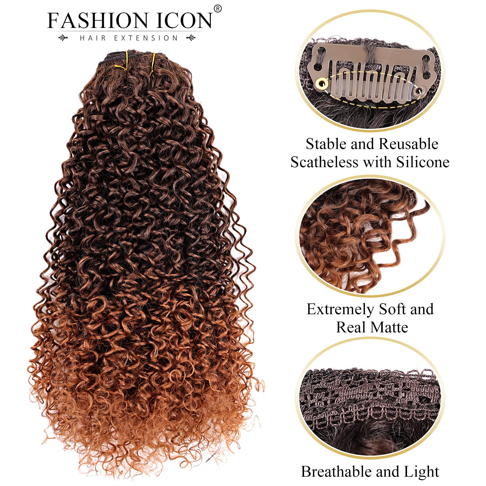 Curly Clip In Hair-Extensions Clips In-Human Hair Feelings Brown Blonde Jerry Curly Hair Extensions For Black Women Jerry Hair E