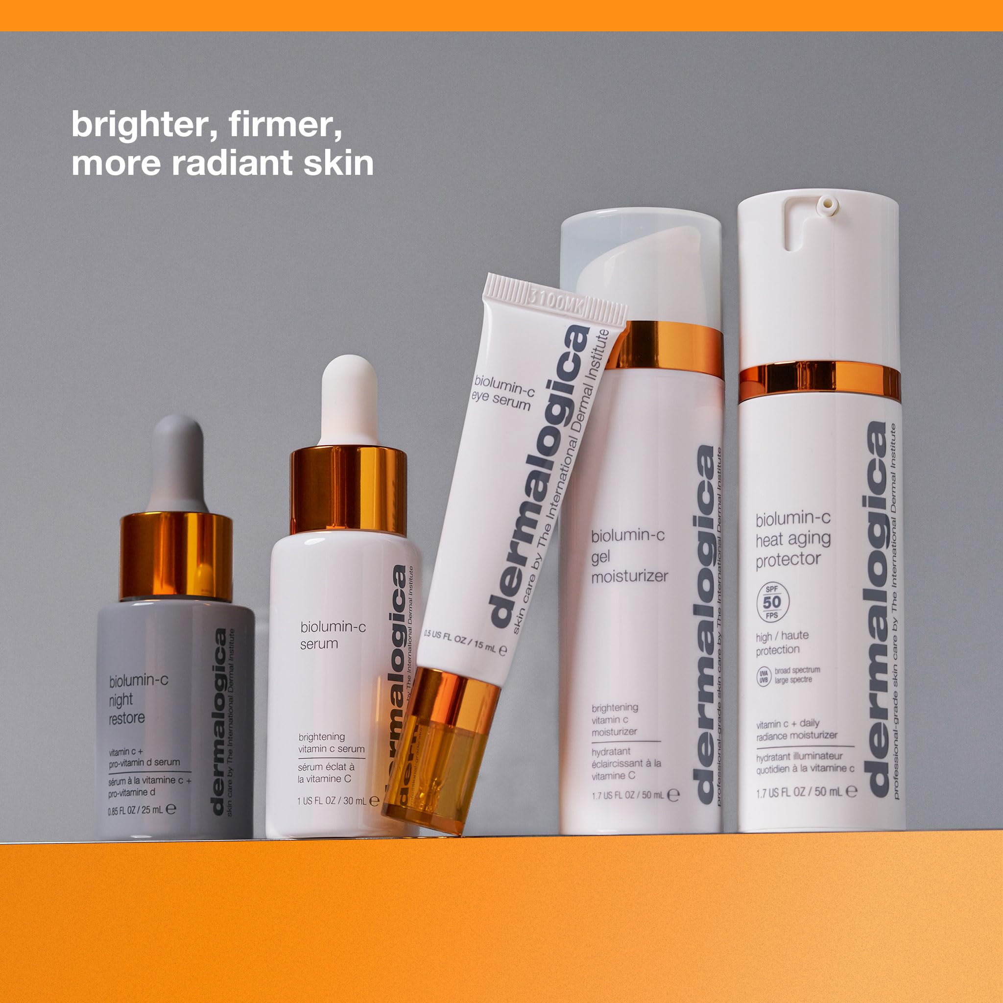 Dermalogica Biolumin-C Heat Aging Protector SPF 50, Daily Face Moisturizer with Sunscreen - Defend Signs of Skin Aging, 1.7 fl o