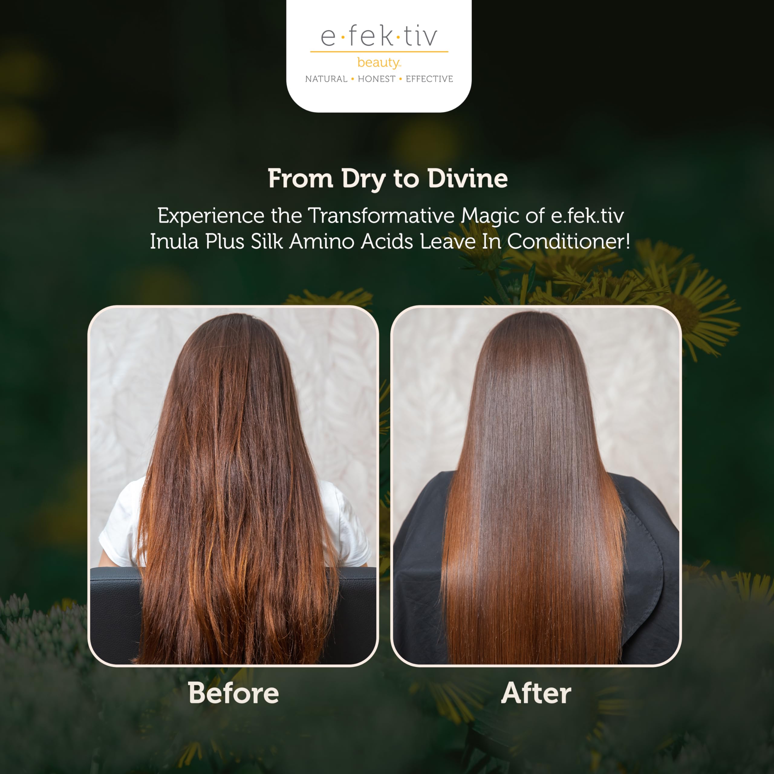 E.Fek.Tiv Beauty Inula Plus Silk Amino Acids Leave In Conditioner-Deeply Nourishes Hair-Provides A Boost Of Moisture-Leaves Tres