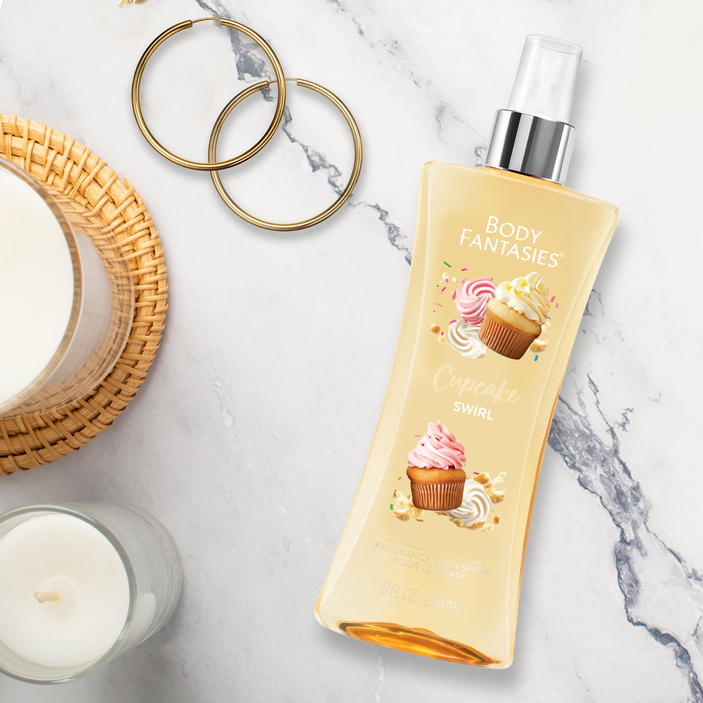 Body Fantasies Signature Fragrance Body Spray, Cupcake Swirl, 8 Fl Oz