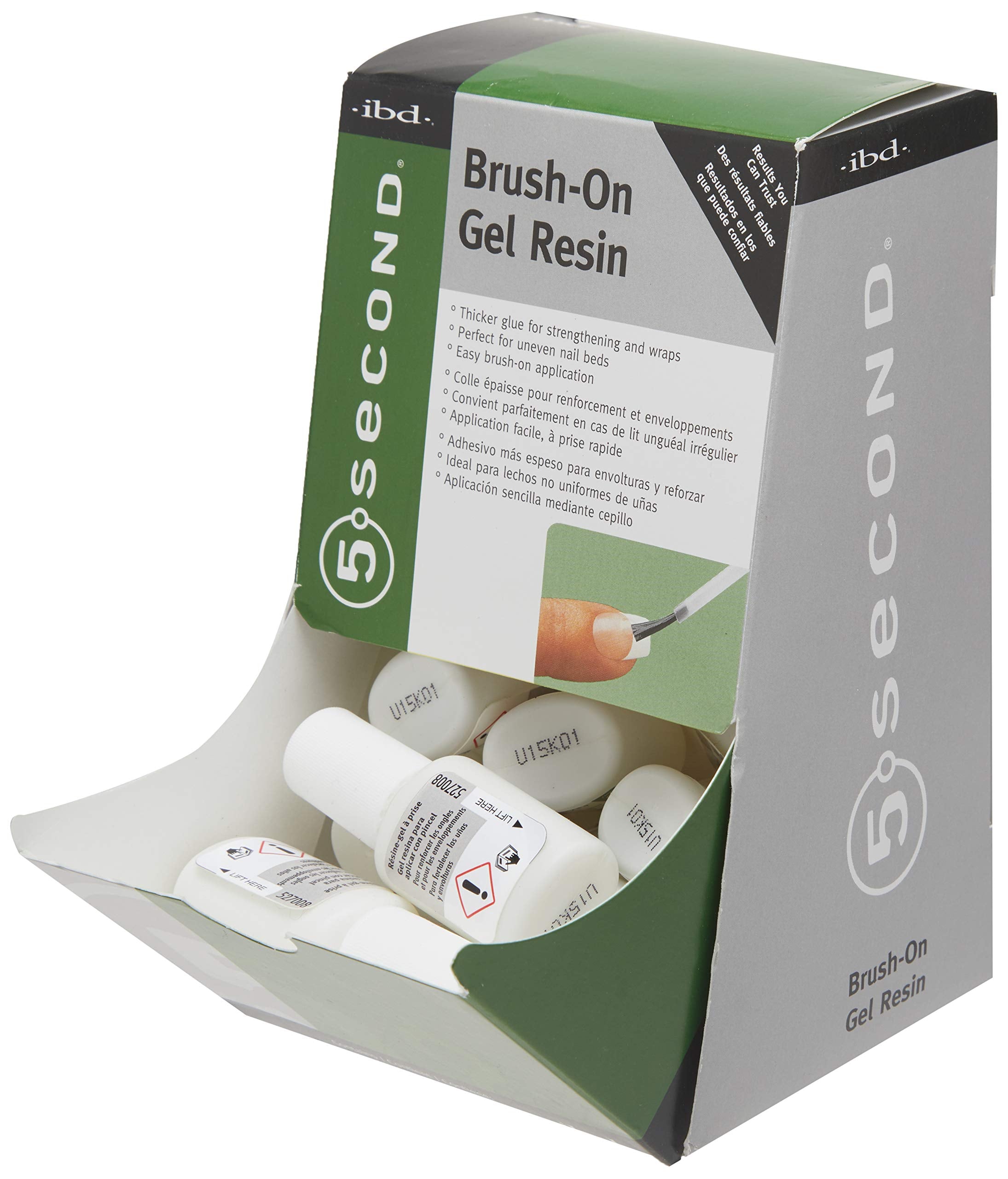 IBD Brush-on Gel Resin - 0.20 oz, Durable Clear Resin for Nail Art, Model 1210231003