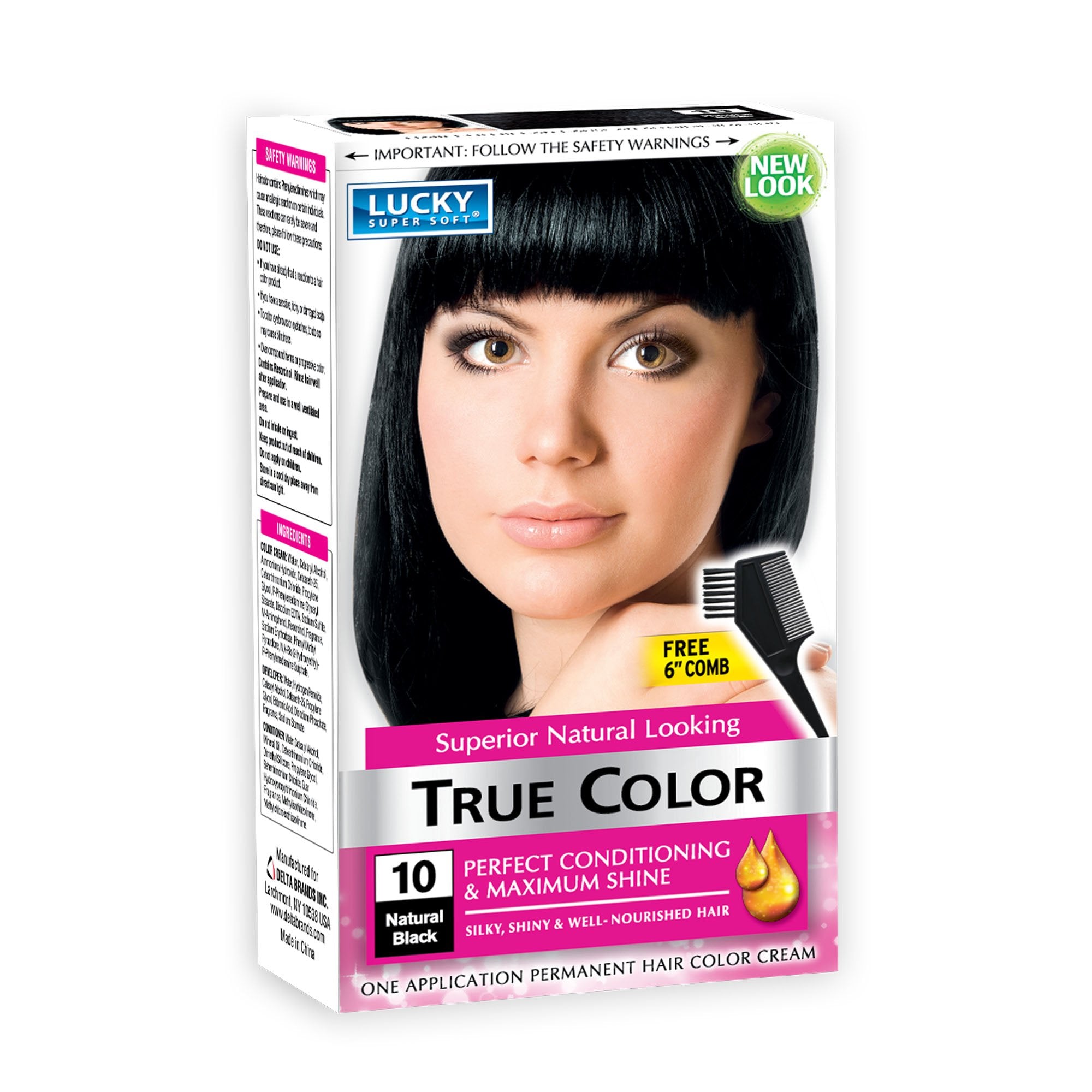 Lucky Super Soft Womens Hair Color, Natural Black