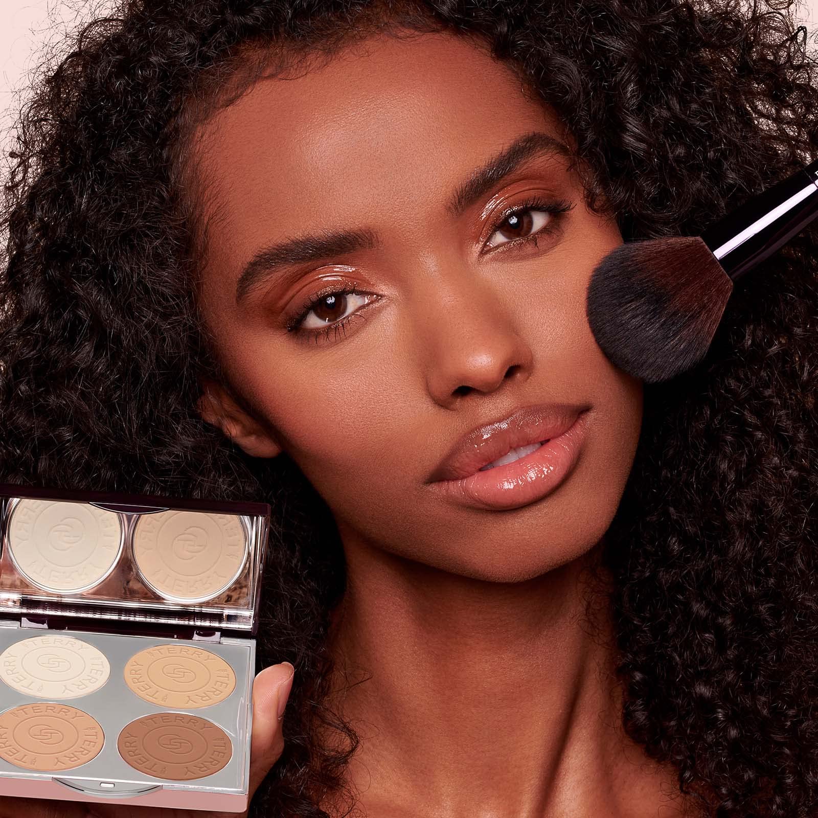 By Terry Hyaluronic Hydra-Powder Palette, 4-Shade, Vegan Contour Palette For Flawless & Matte Complexion, Medium To Warm