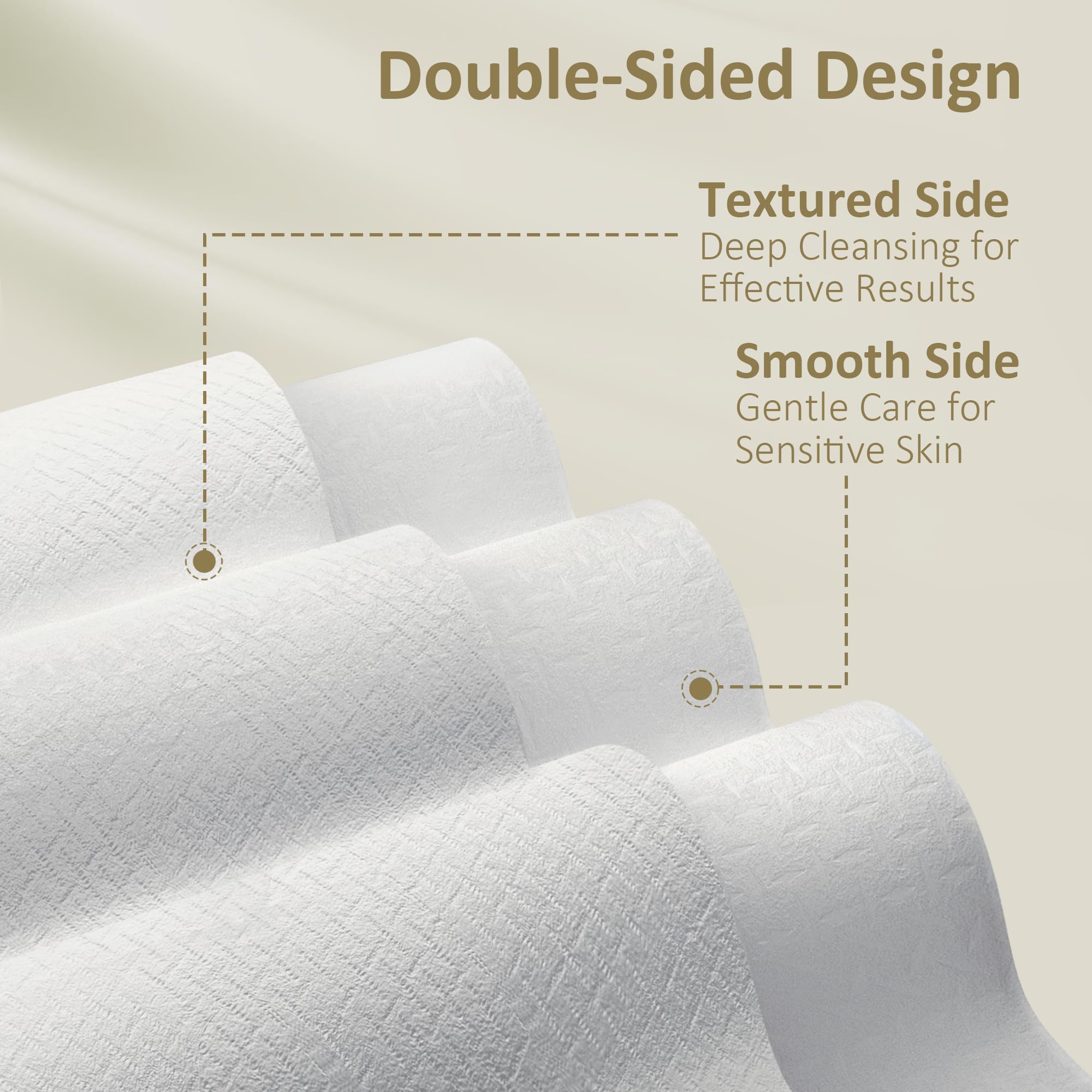 ourmed life Disposable Face Towel | Lint-Free Biodegradable Towels | Face Clean Dry Makeup Remover Wipes | Super Soft & Thick fo