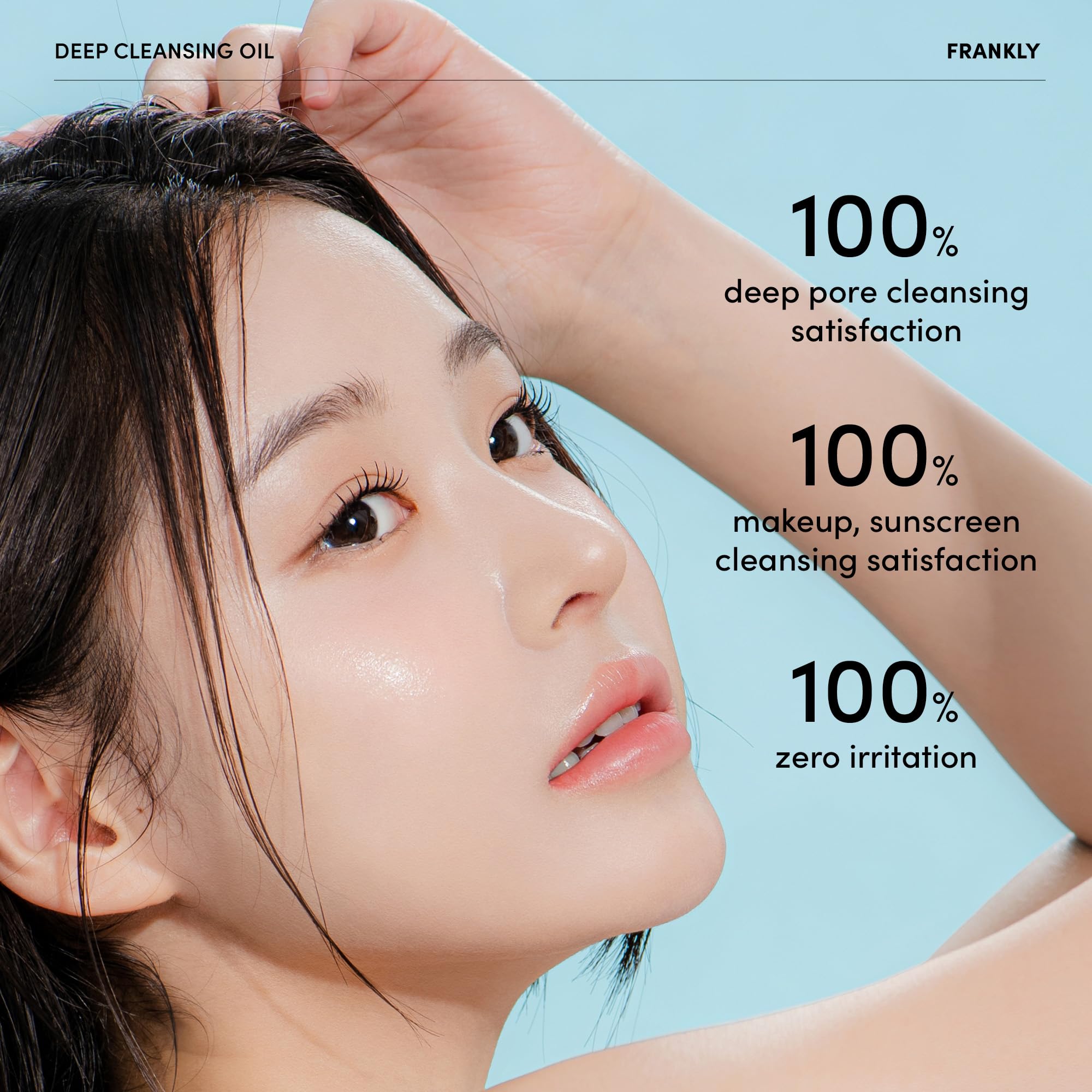 Frankly Deep Cleansing Oil - Bha & Lha Pore-Purifying, Blackhead Remover, Makeup Remover, Hydrating With Amino Acids & Hyaluroni