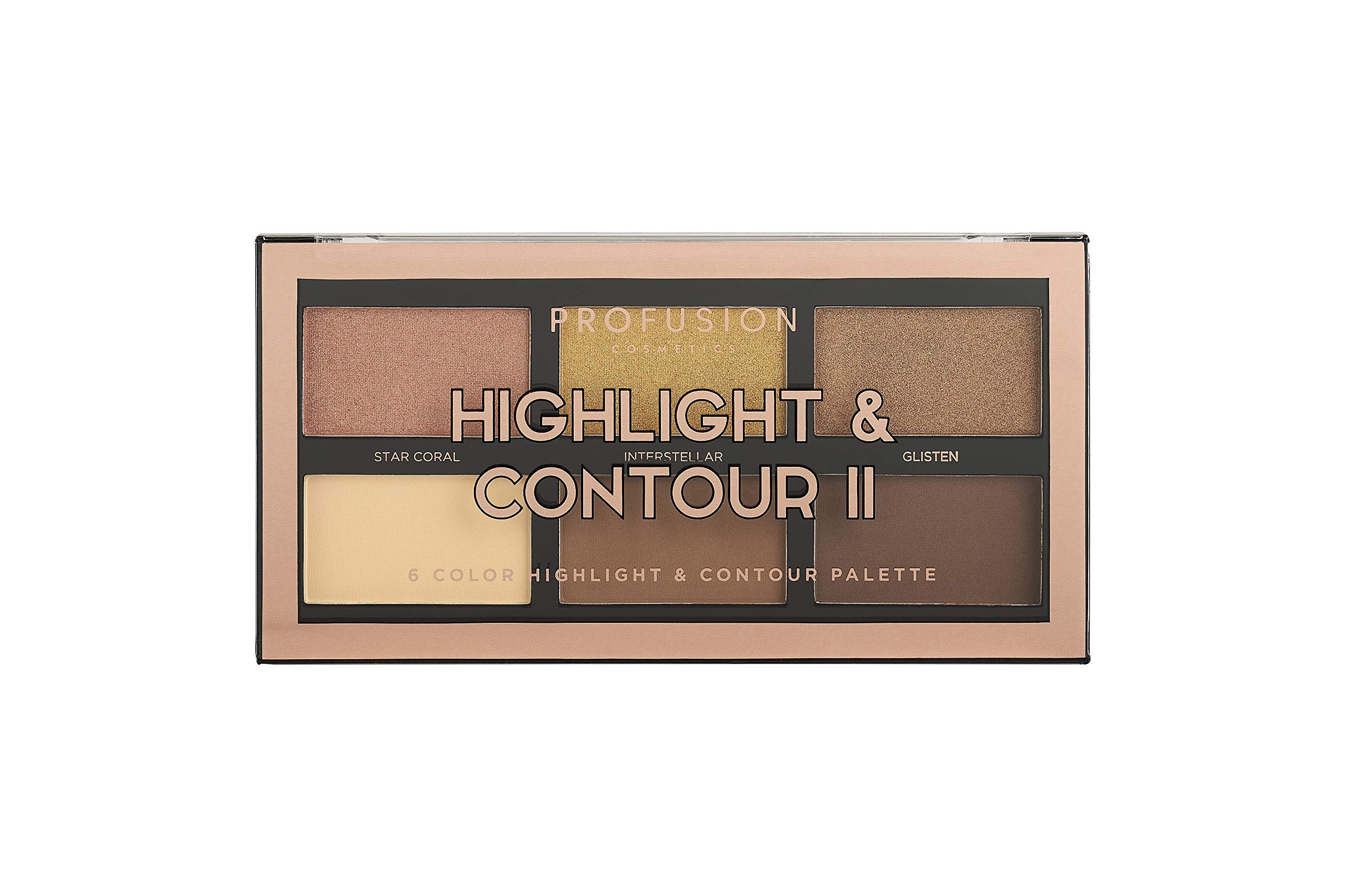 Profusion Cosmetics Rich Ingredients Long Lasting And Bendability Lightweight Mini Artistry Highlight & Contour Ii Palette - Med