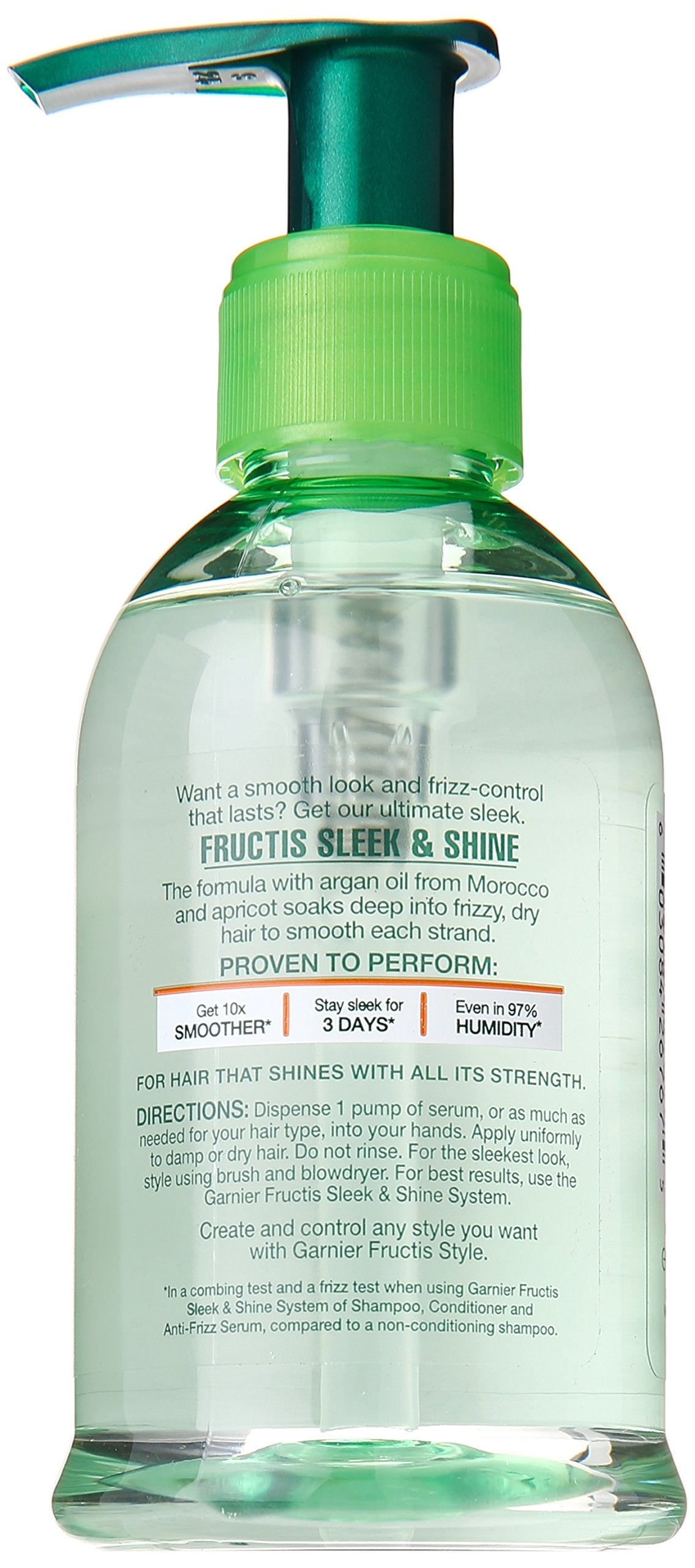 Garnier Fructis Sleek & Shine Anti-Frizz Serum, Frizzy, Dry, Unmanageable Hair, 5.1 fl. oz.