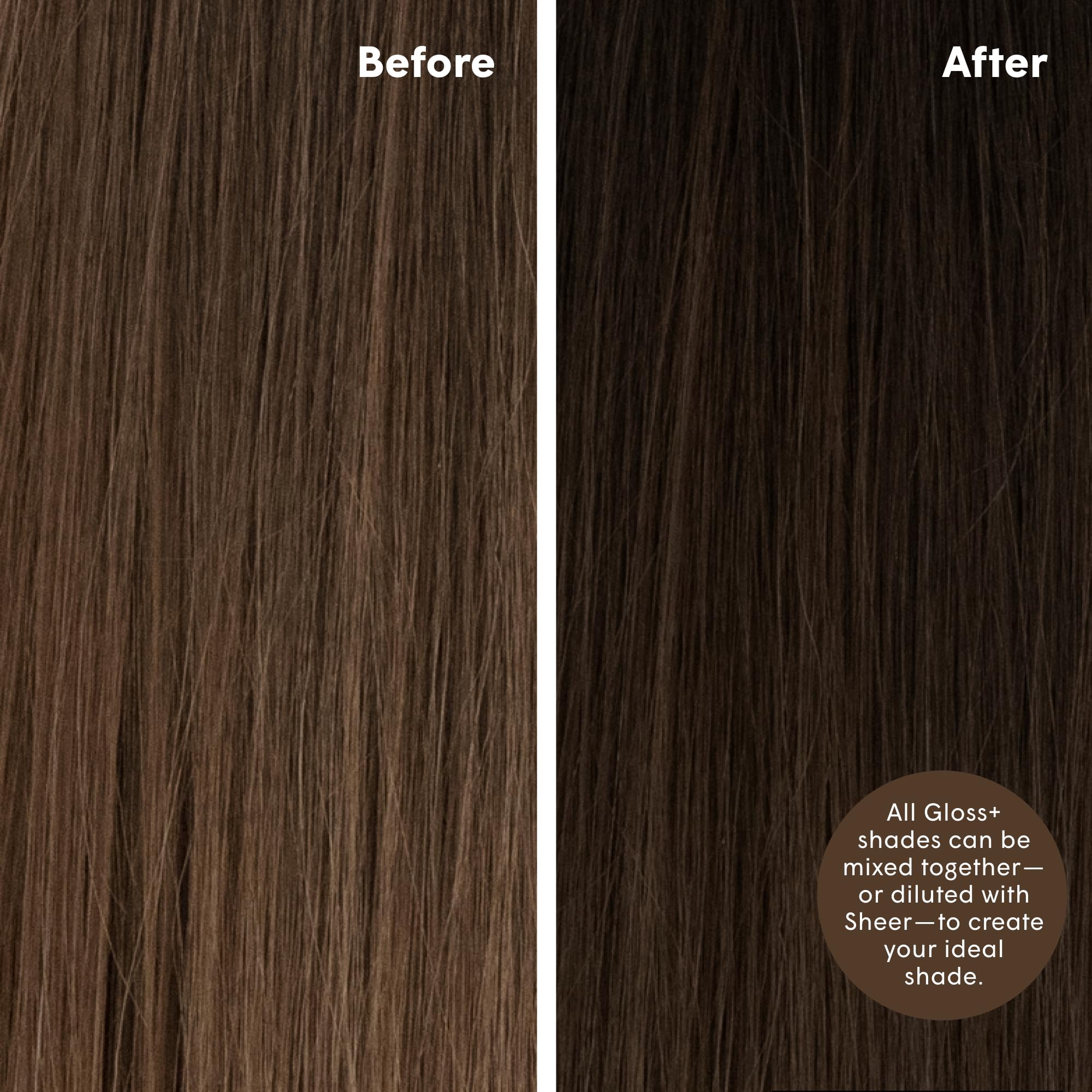 dpHUE Gloss+, Cool Medium Brown - 6.5 oz - Semi-Permanent Hair Color & Conditioner - Paraben, SLS & SLES Sulfate Free - Vegan, L