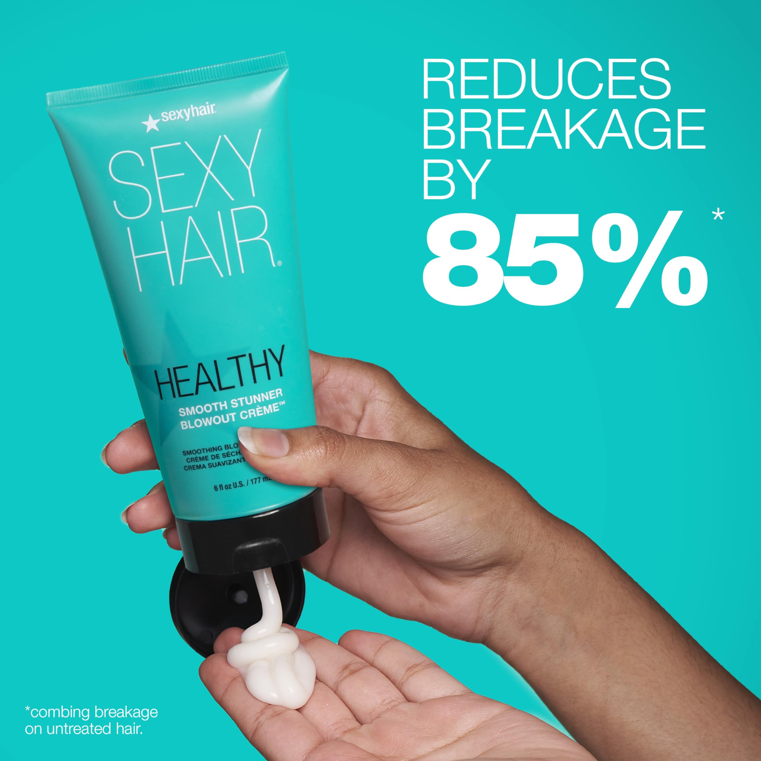 SexyHair Healthy Smooth Stunner Crme, 6 oz | Nourishes Dry Hair | Provides Added Moisture | Sealing Hair Cuticle