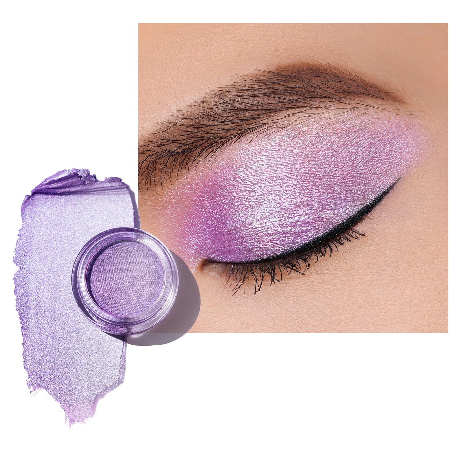 Oulac Purple Cream Eyeshadow also for Highlighter Large Capacity Highly Pigmented Eye Shadow Waterproof &Long Lasting with Moist