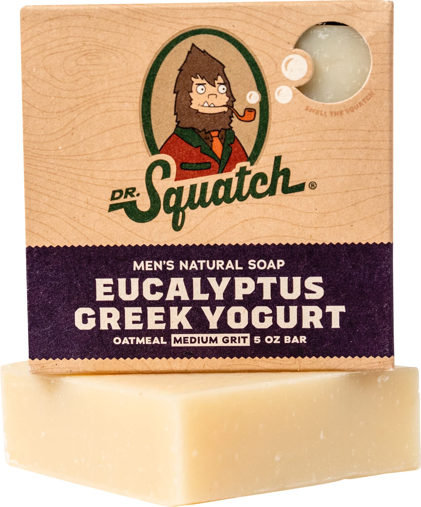 Dr. Squatch All Natural Bar Soap for Men with Medium Grit, Eucalyptus