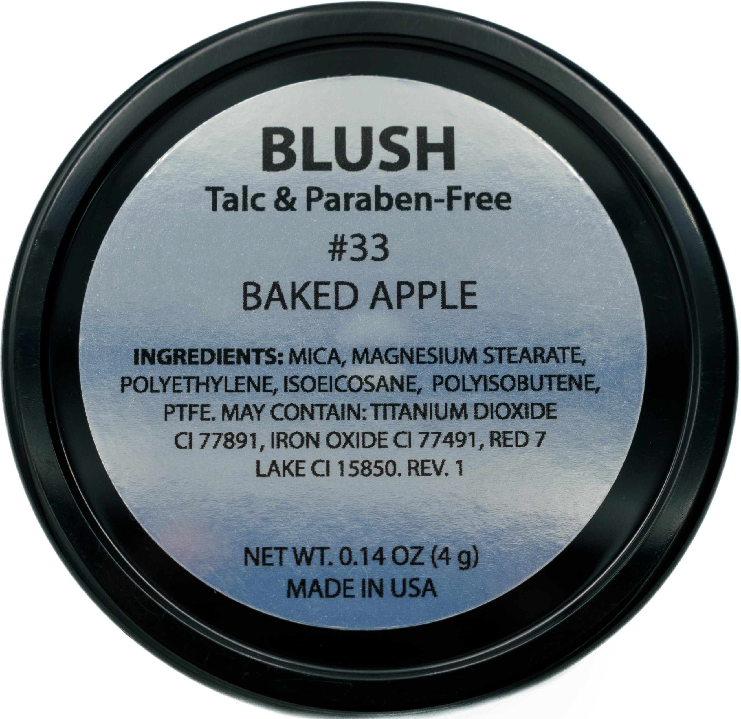 Pure Ziva Baked Apple Pie Red Brown Purple Blush Pressed Cheek Blush Pressed Cheek Color Contour Powder, Talc & Paraben Free, 4