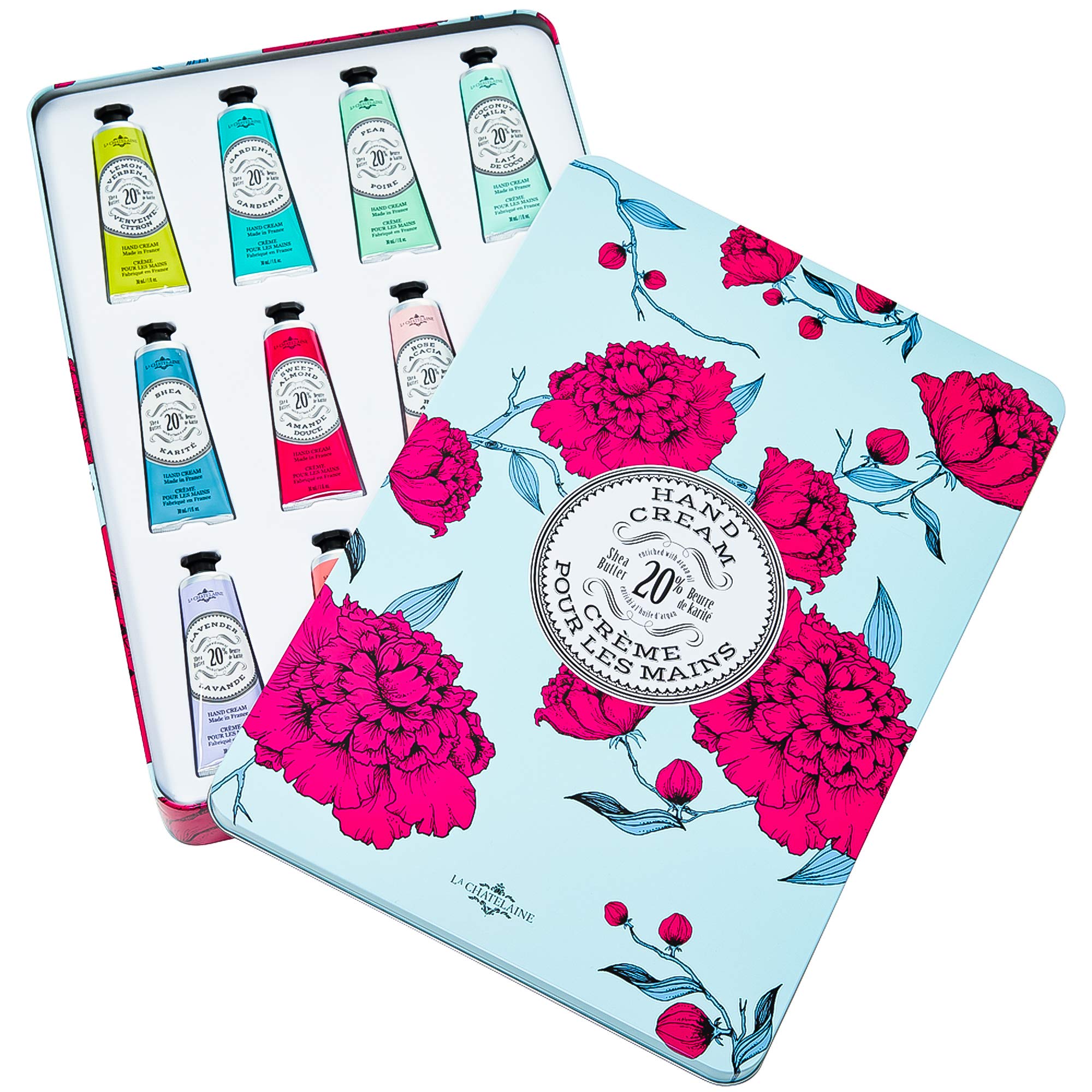 La Chatelaine Deluxe Hand Cream Gift Set Tin | Mothers Day Gift Ideas | Mom Gifts | Oprah's Favorite Things | 20% Organic Shea B