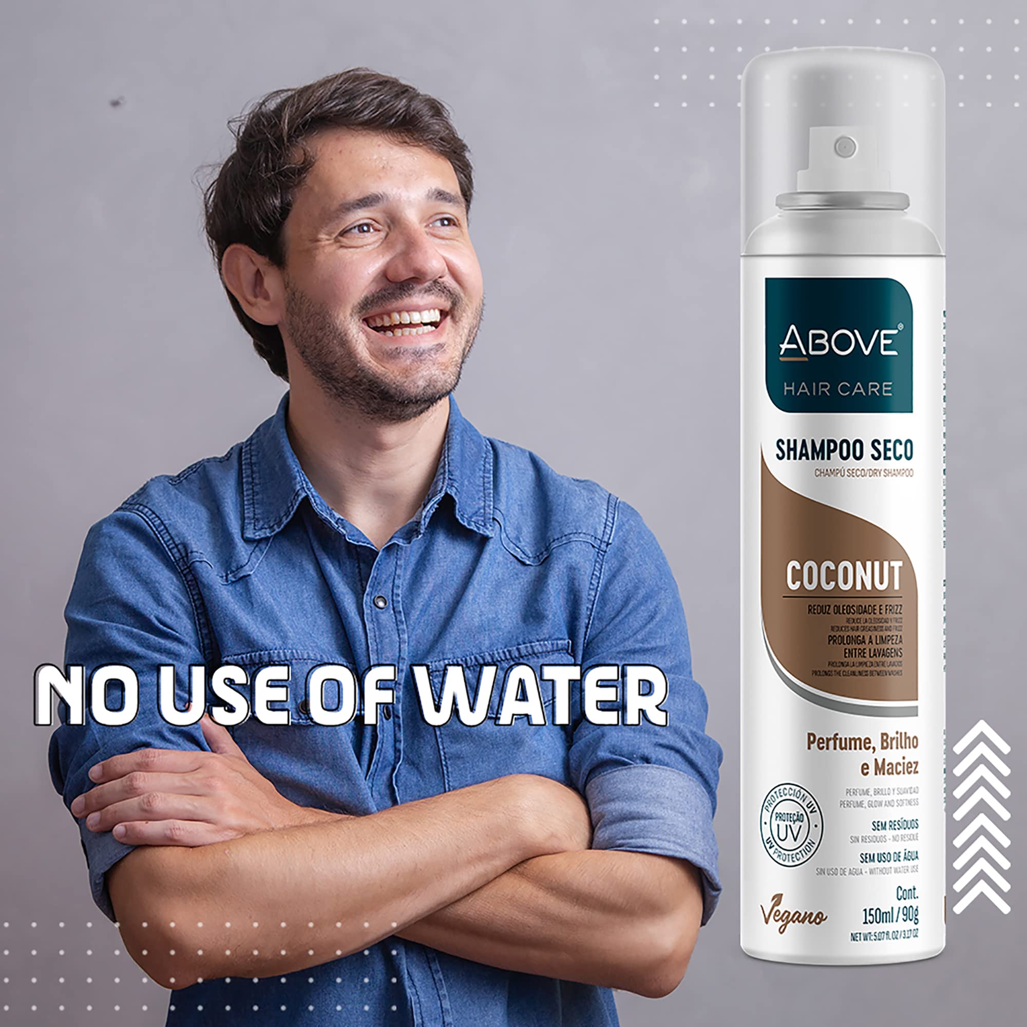 Above Coconut - Dry Shampoo - Absorbs Excess Oil Between Washes - Gives Softness And Shine To Your Strands - Does Not Leave Resi