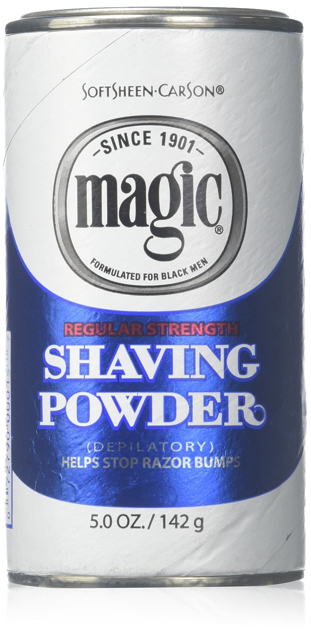 Magic Shaving Powder Blue 5 Ounce Regular Depilatory (145ml) (6 Pack)
