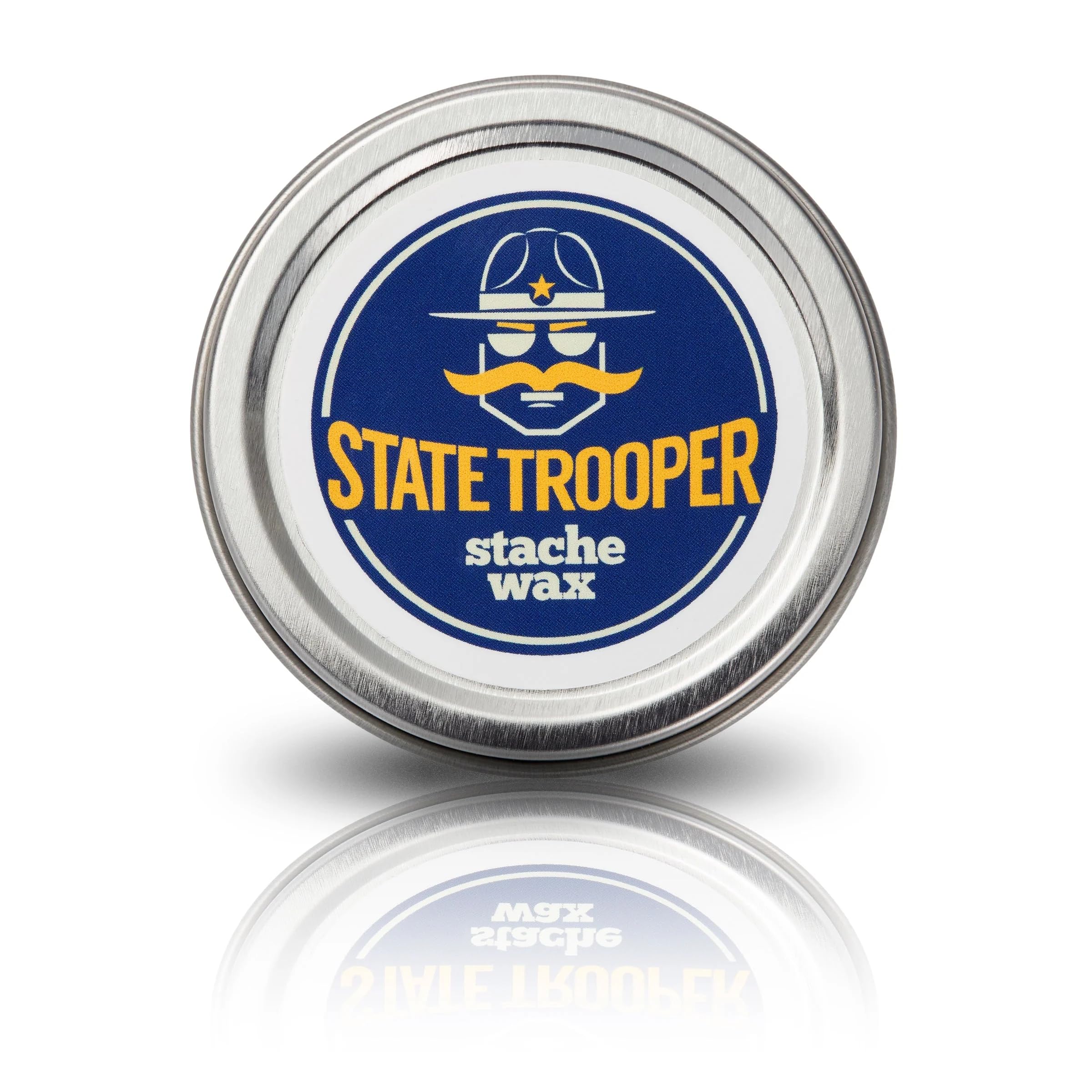 State Trooper Stache Wax - Mustache Wax (Medium Hold) With Natural Beeswax, Coconut Oil & Lanolin, Nourishes & Styles - Subtle M