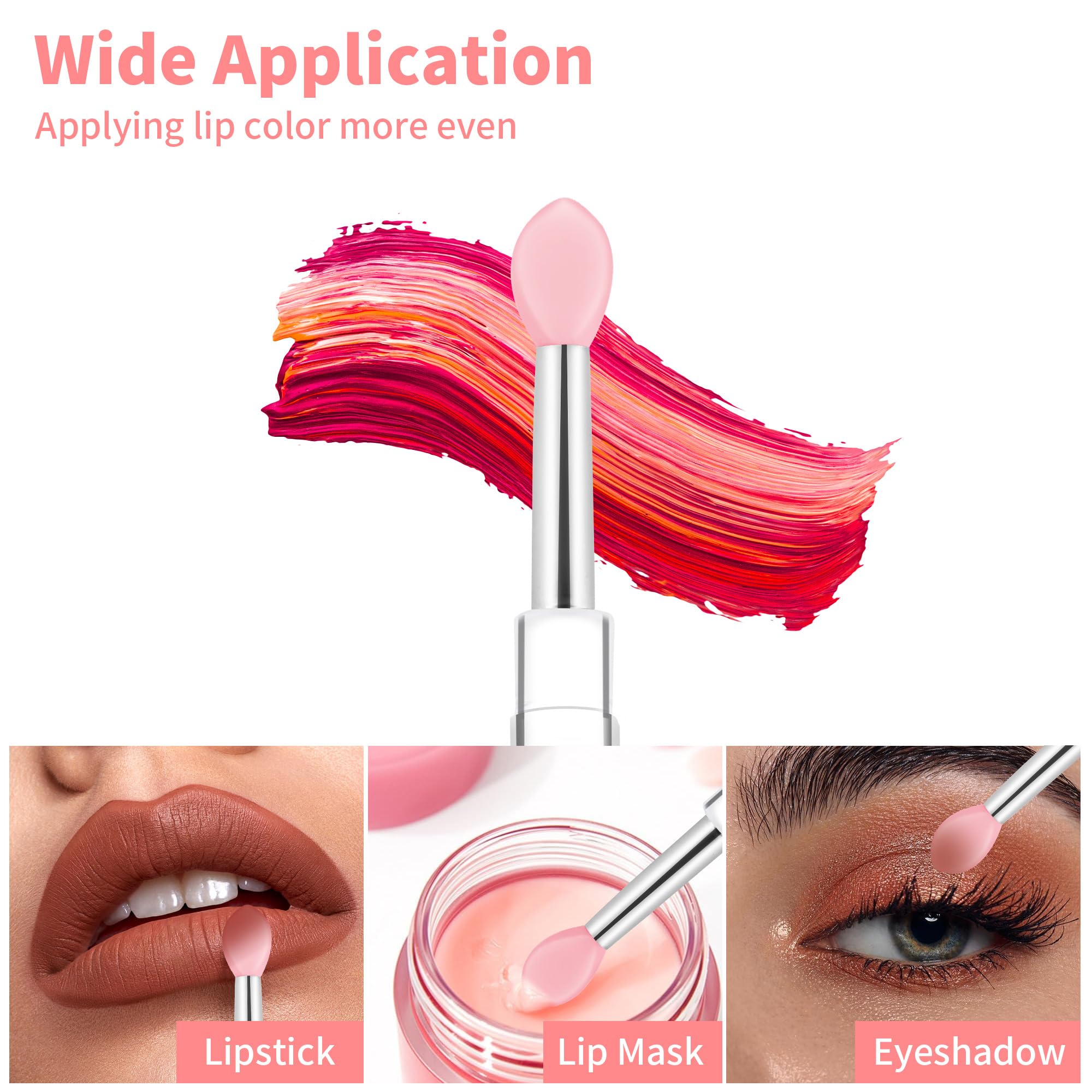 6 PCS Silicone Lip Brush - Yoizyfree Lip Brushes Reusable Lip Mask Applicators Lip Gloss Brush Lipstick Brush Makeup Applicator