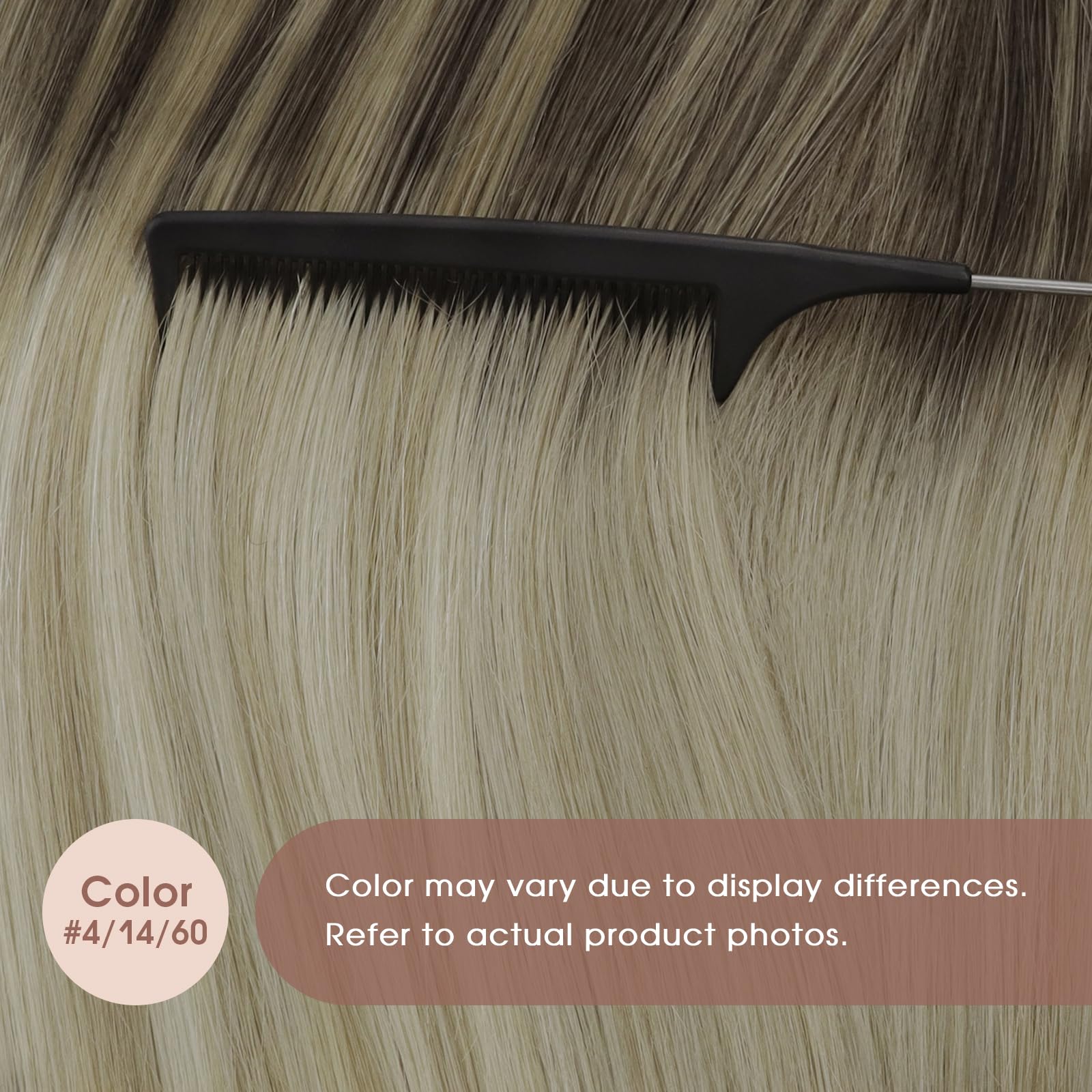Sunny Hair Tape in Hair Extensions Real Human Hair Invisible Remy Hair Extensions Tape ins for Women Dark Brown Balayage Dark Go