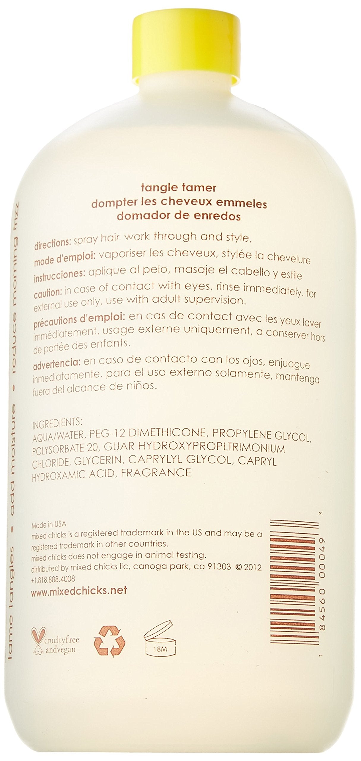Mixed Chicks Kids Tangle Tamer - Light and Moisturizing Styling Formula for Frizz-free Curls, 33 fl.oz.