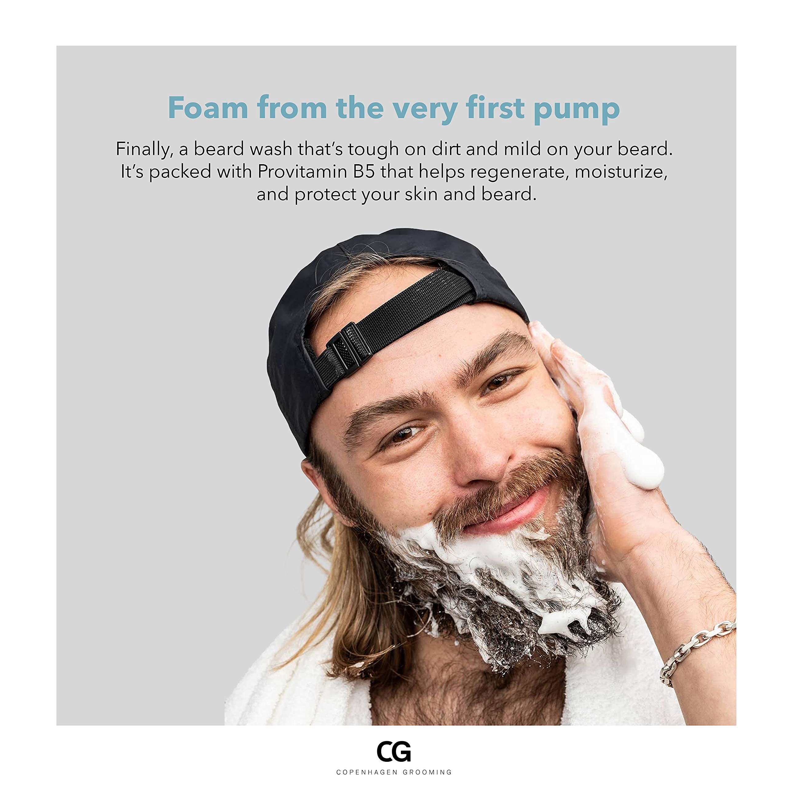 Copenhagen Grooming 8Am Splash Beard Wash For Men - Regenerating & Moisturizing Beard Shampoo - Skin, Mustache And Beard Care