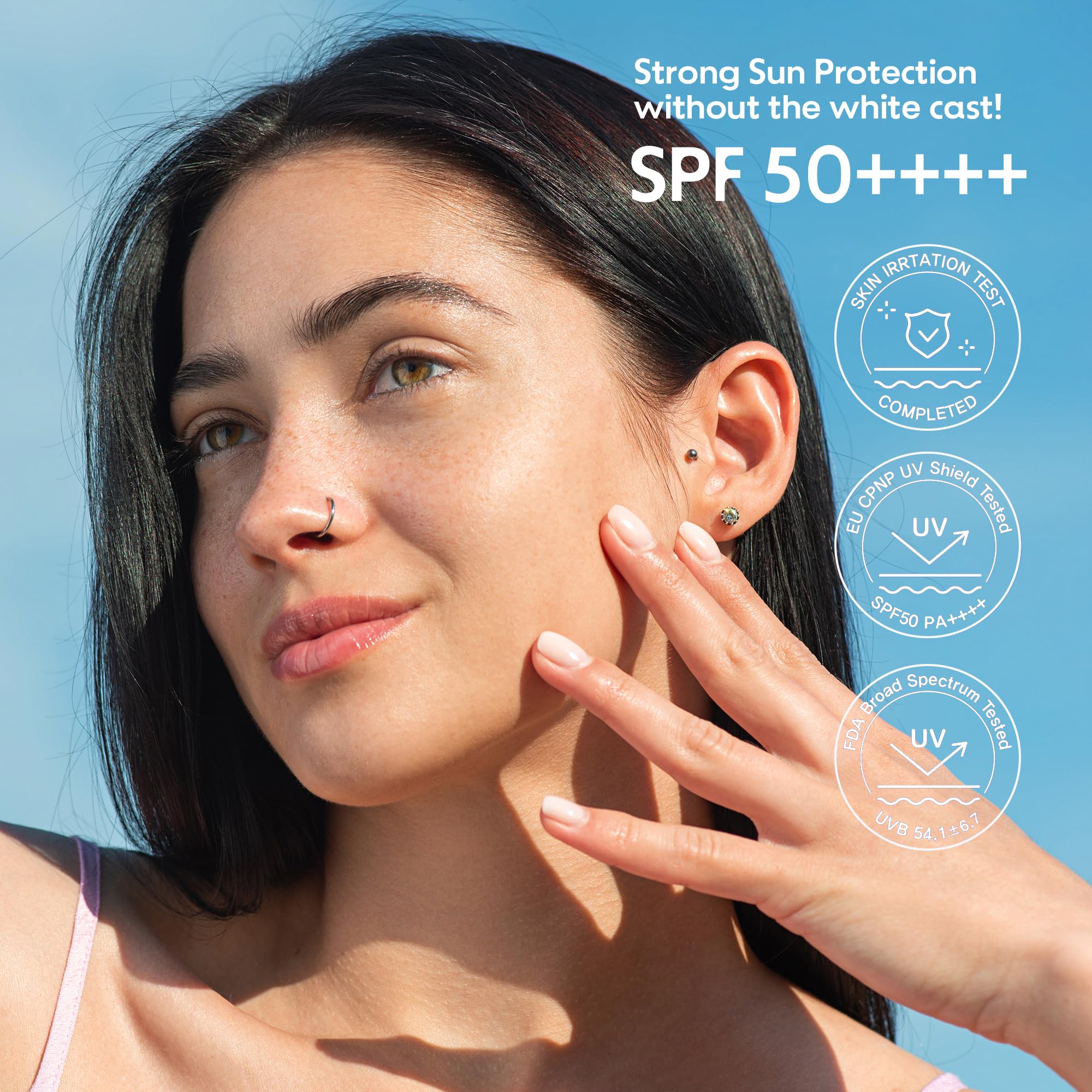 FRUDIA Blueberry Hydrating Air Fit Sunscreen - SPF 50 PA++++ Moisturizing Korean Face Sunscreen, Ultra Lightweight, No White Cas